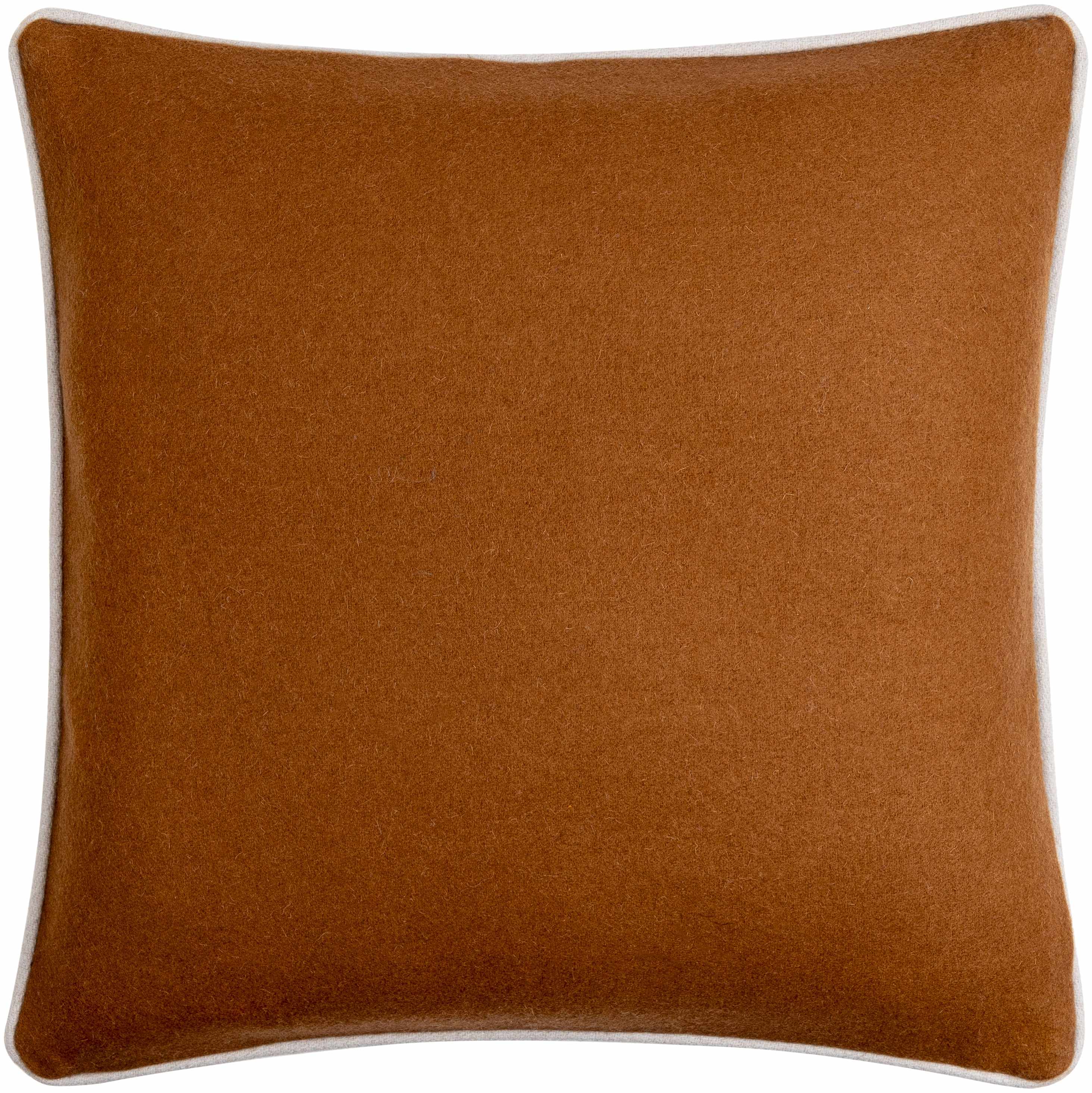 Rizzo Brown Wool Square Throw Pillow-4