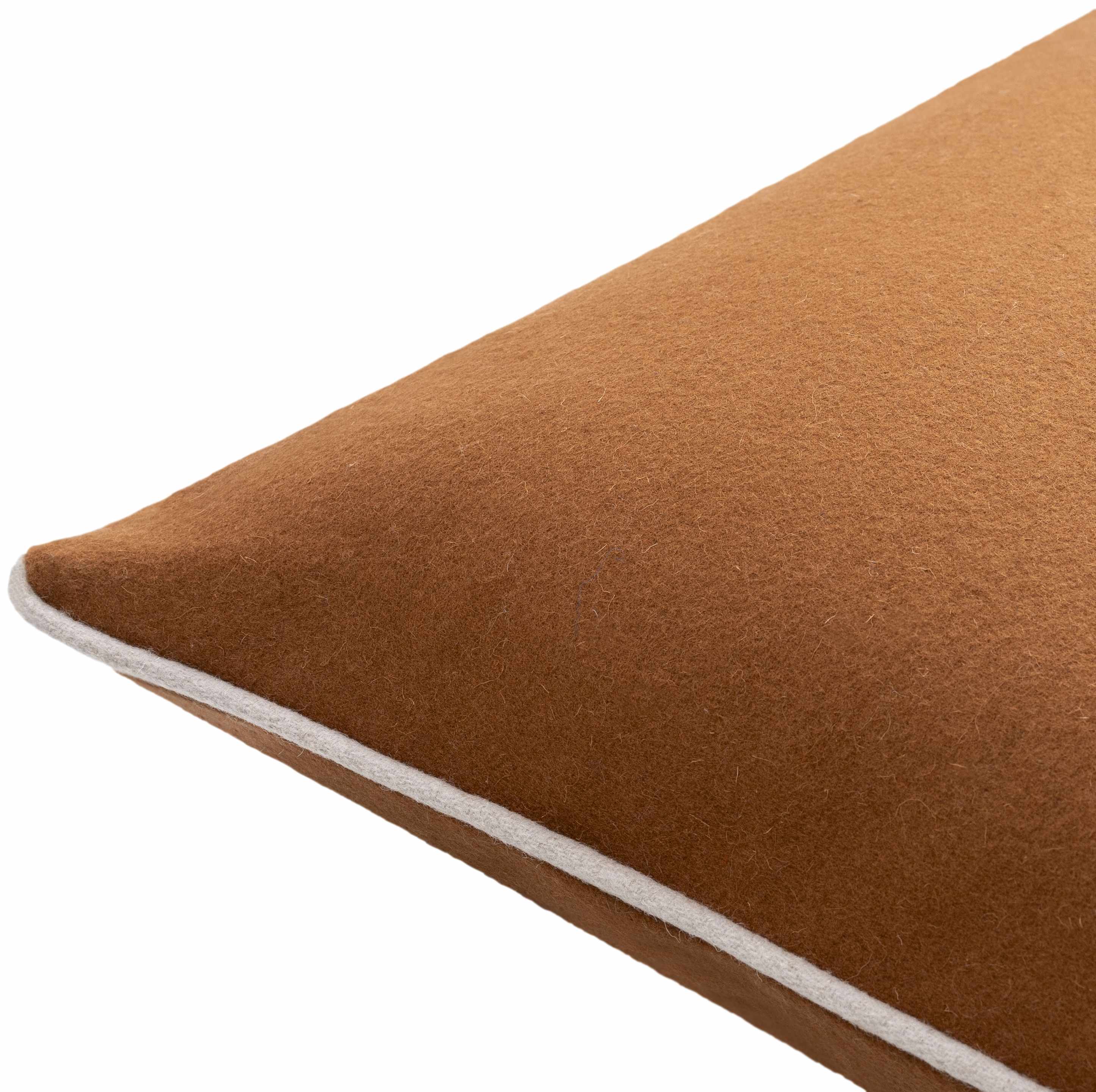 Rizzo Brown Wool Square Throw Pillow-2