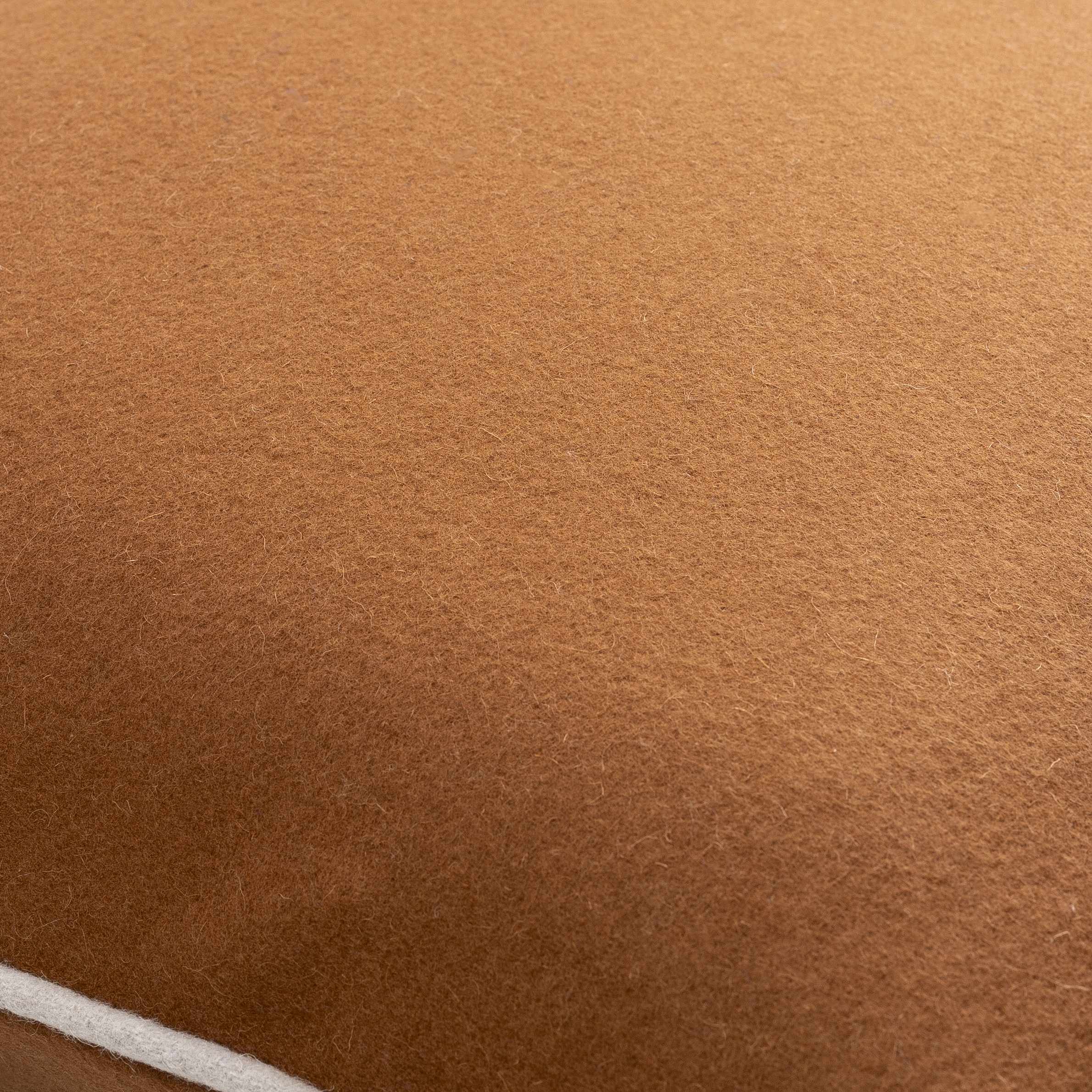 Rizzo Brown Wool Square Throw Pillow-3