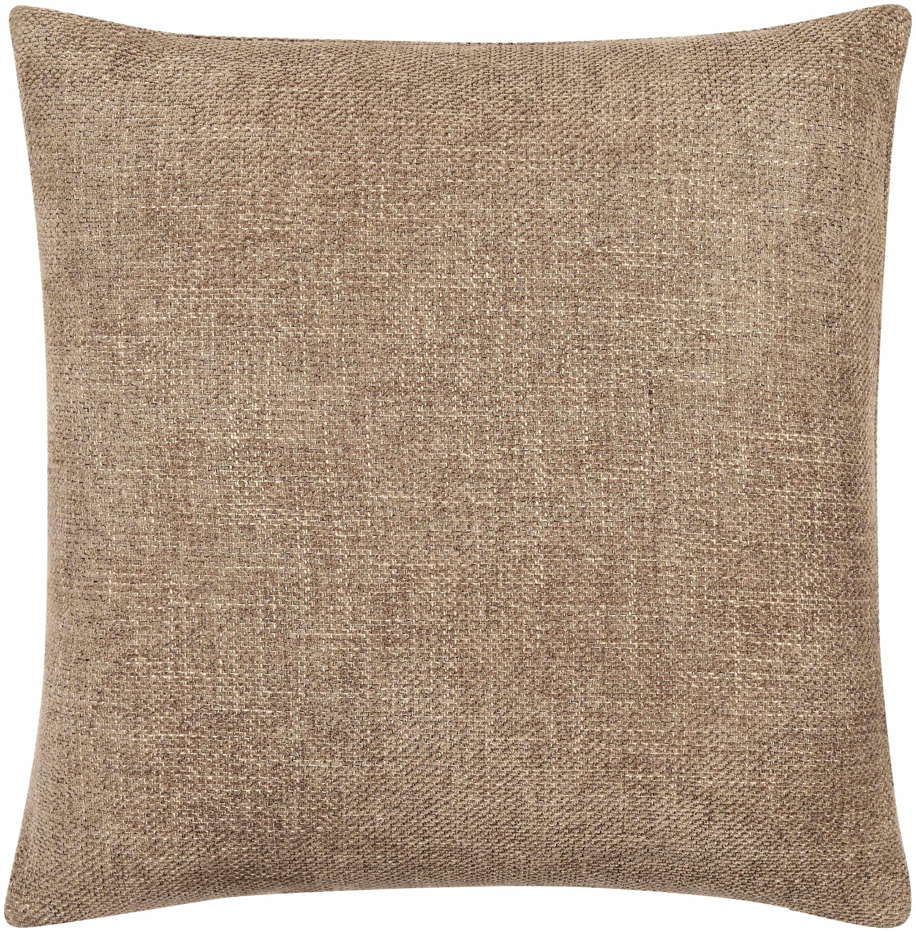 Reijo Brown Linen Look Accent Pillow - PRHOMZ