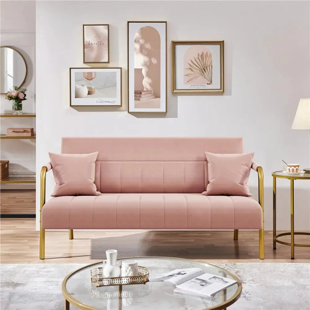 Contemporary Velvet Loveseat Couch