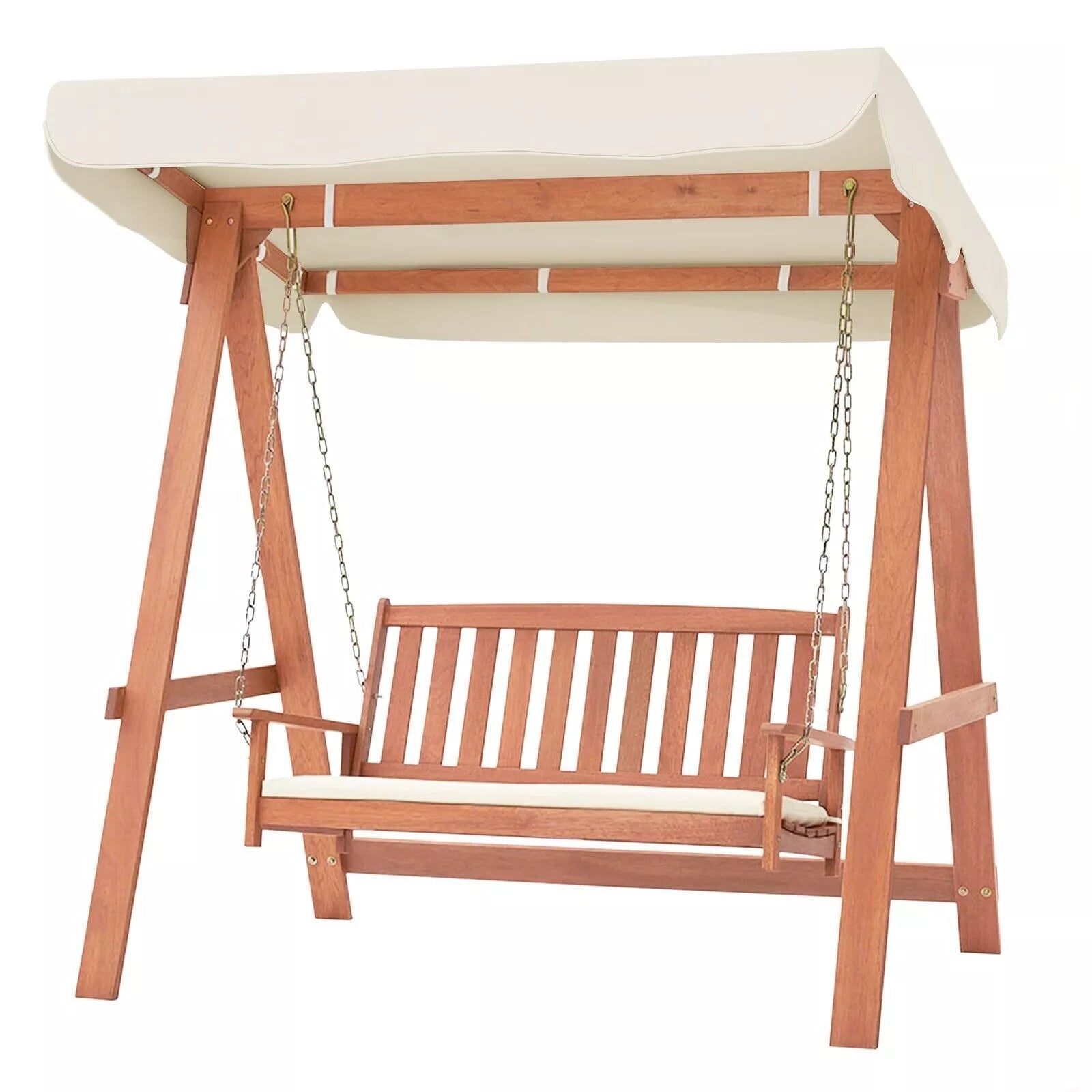 Donald Outdoor Wooden Darden Swing Chair