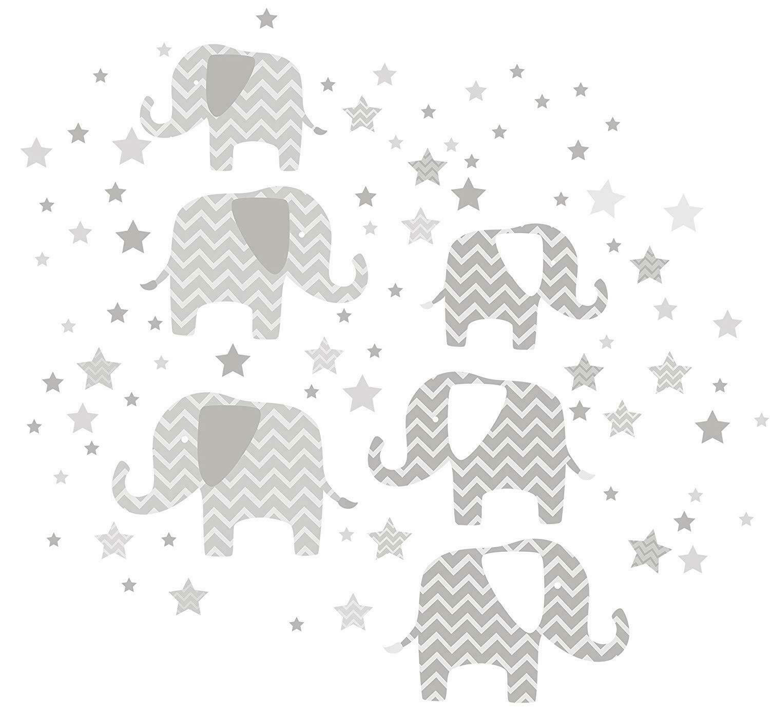 WallPops Elephants - a Ton of Love Wall Art Kit 78 Pieces