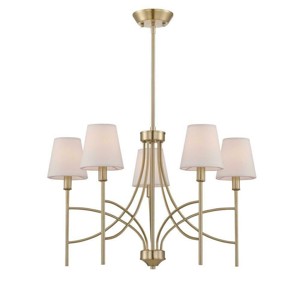 World Imports Millau Collection 5-Light Satin Gold Chandelier