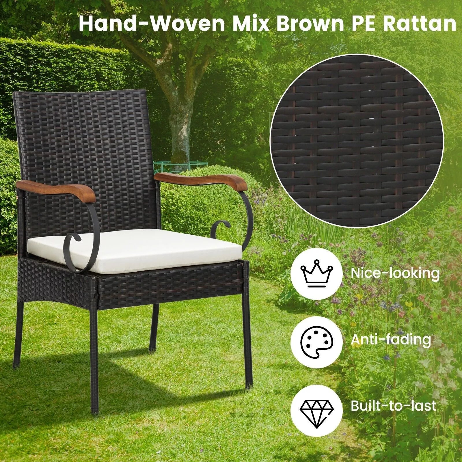 Mclean Rattan Garden Chair (Set of 2)