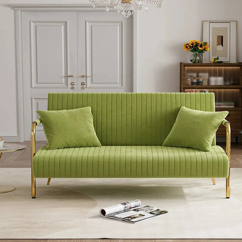 Green Velvet Loveseat Couch