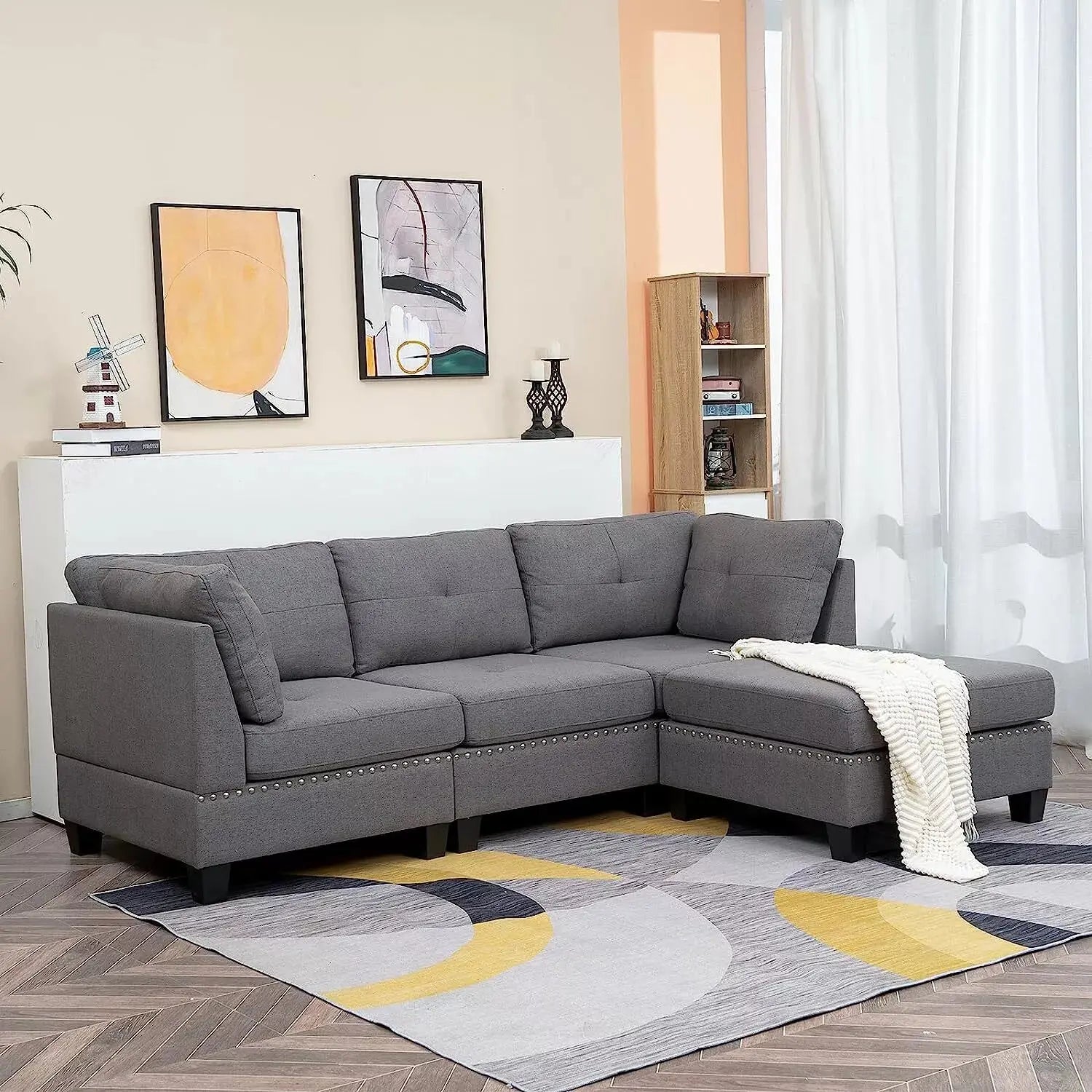 Minnie 3 Seater Corner Modular Sofa Couch