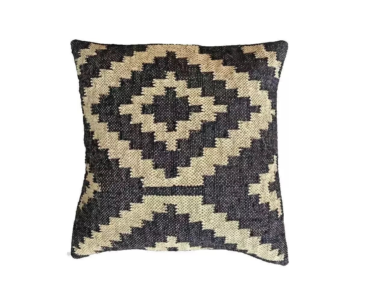 Heavy Handmade 18x18" Jute Kilim Cushion Cover Indian Vintage Pillow 18x18-0