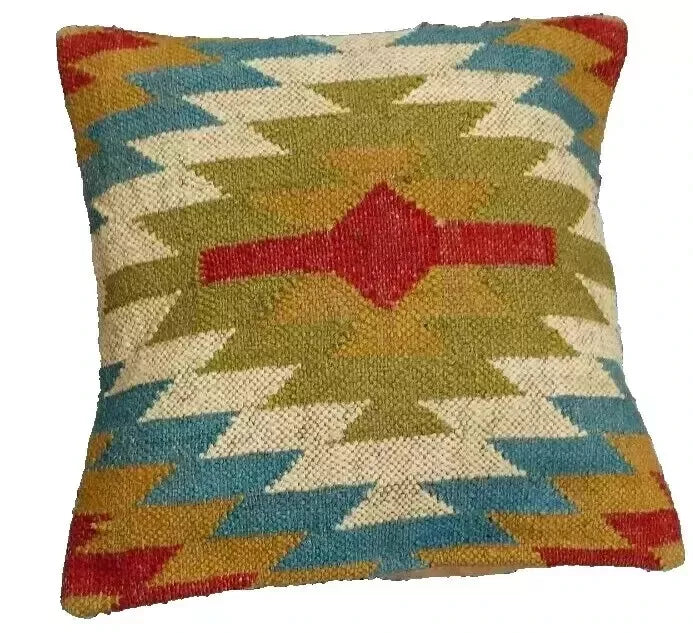 jute Vintage Kilim Pillow,Home Decor,Handwoven Turkish Pillow,Moroccan Pillow,Decorative Throw Pillow, Kilim Cushion Cover,Jute Pillow-0