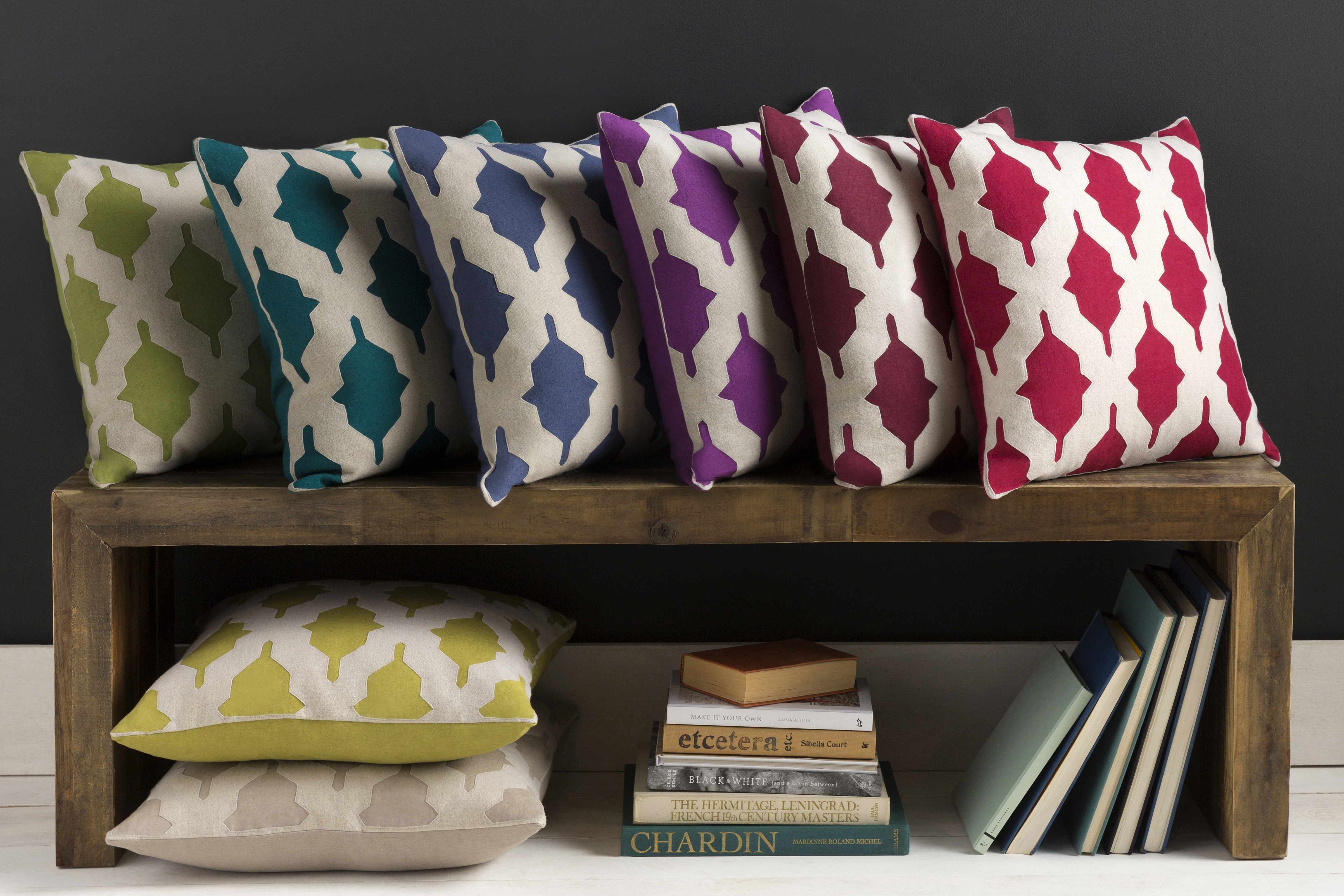 Bannockburn Purple Geometric Square Accent Pillow - Clearance-4