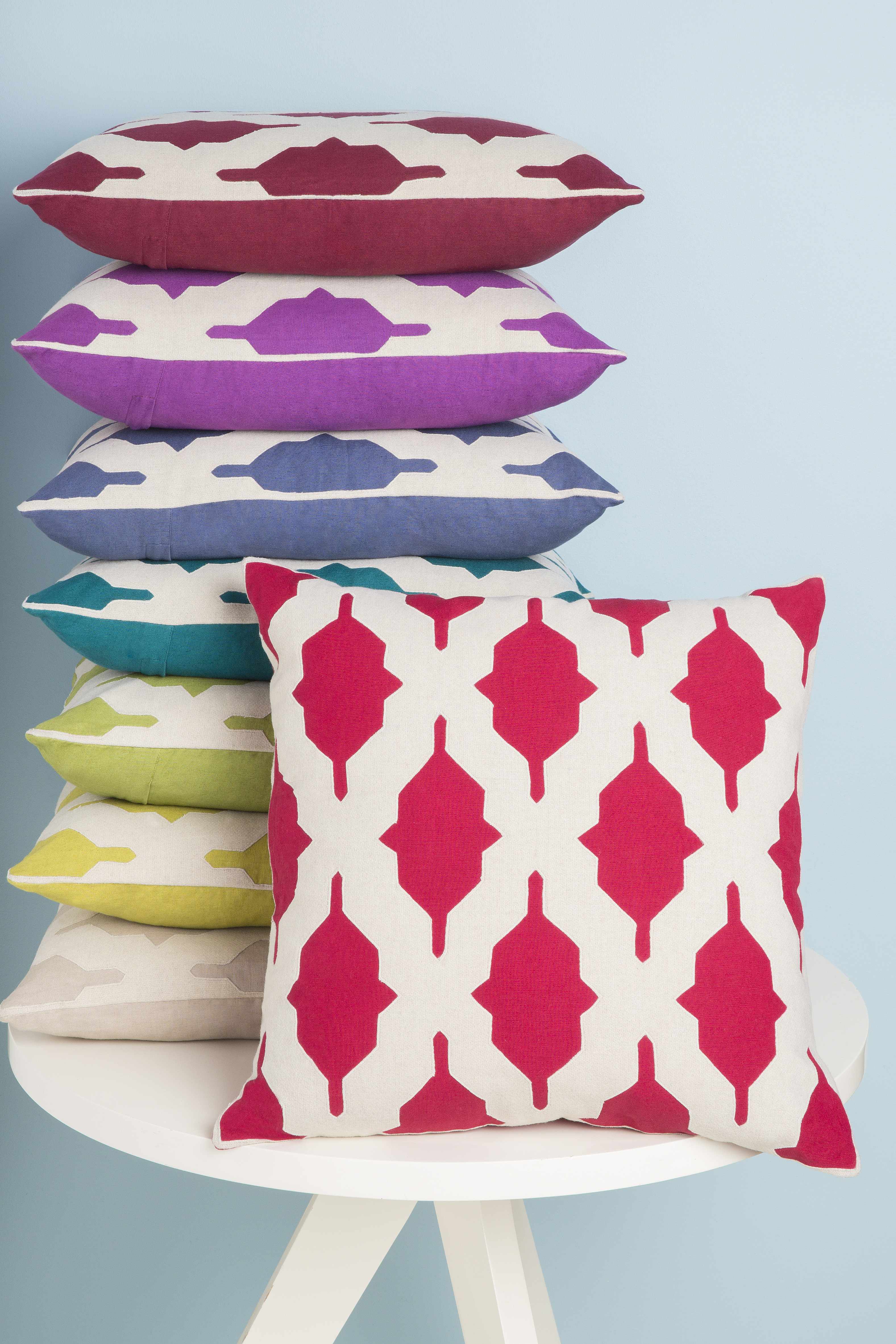 Bannockburn Purple Geometric Square Accent Pillow - Clearance-2