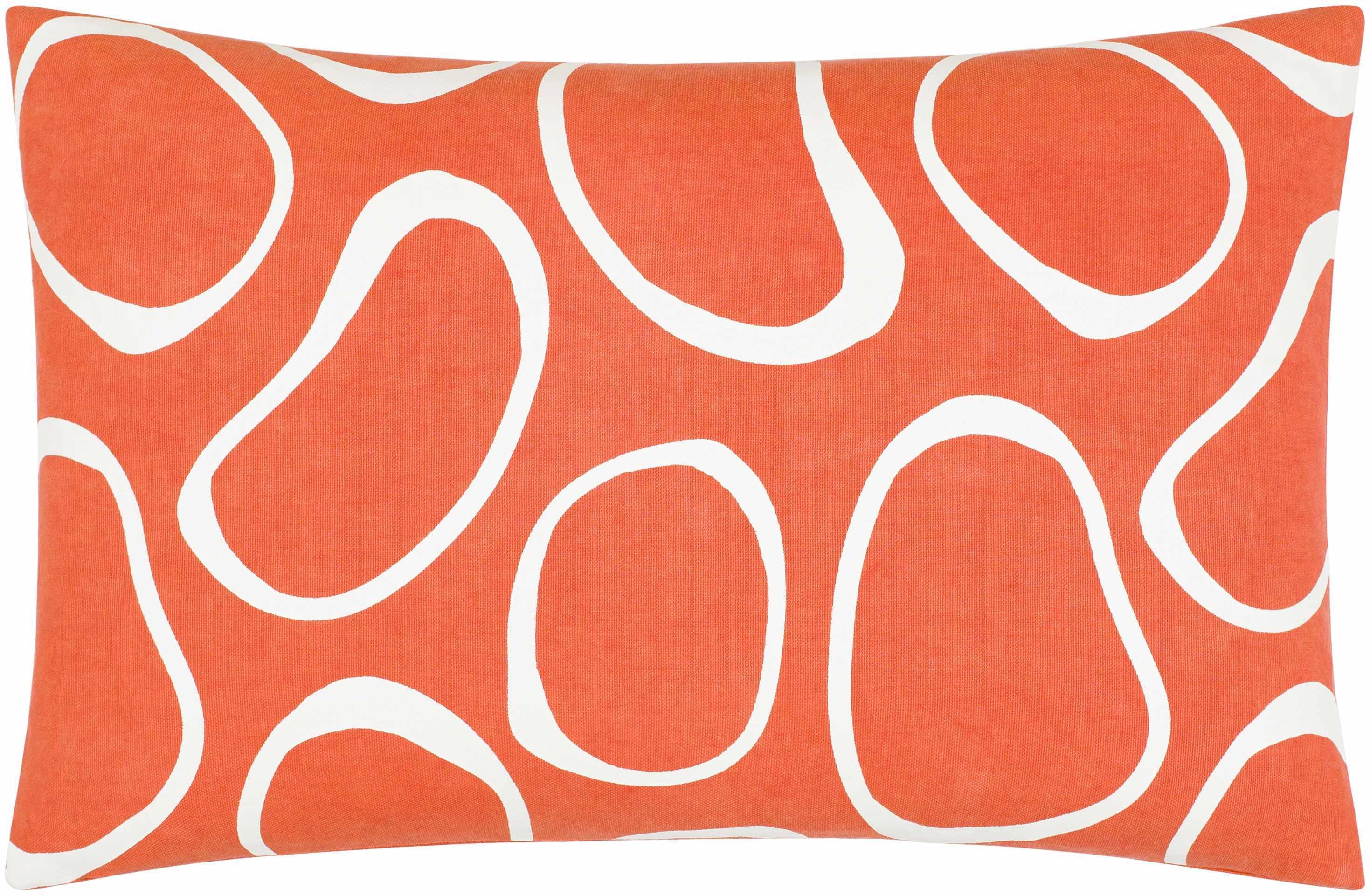 Sablan Orange Abstract Circles Throw Pillow - Clearance - PRHOMZ