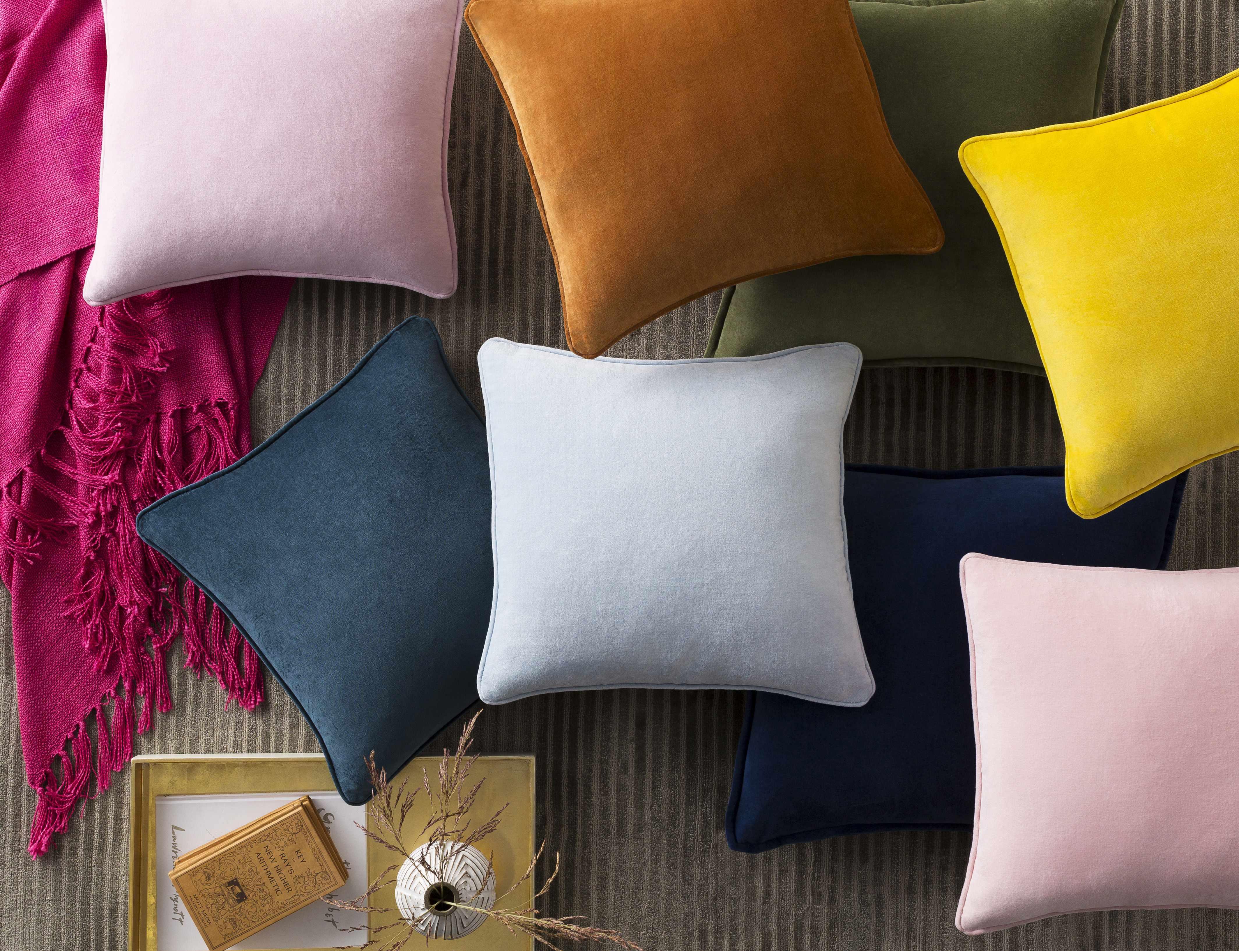 Warrington Navy Square Throw Pillow - PRHOMZ