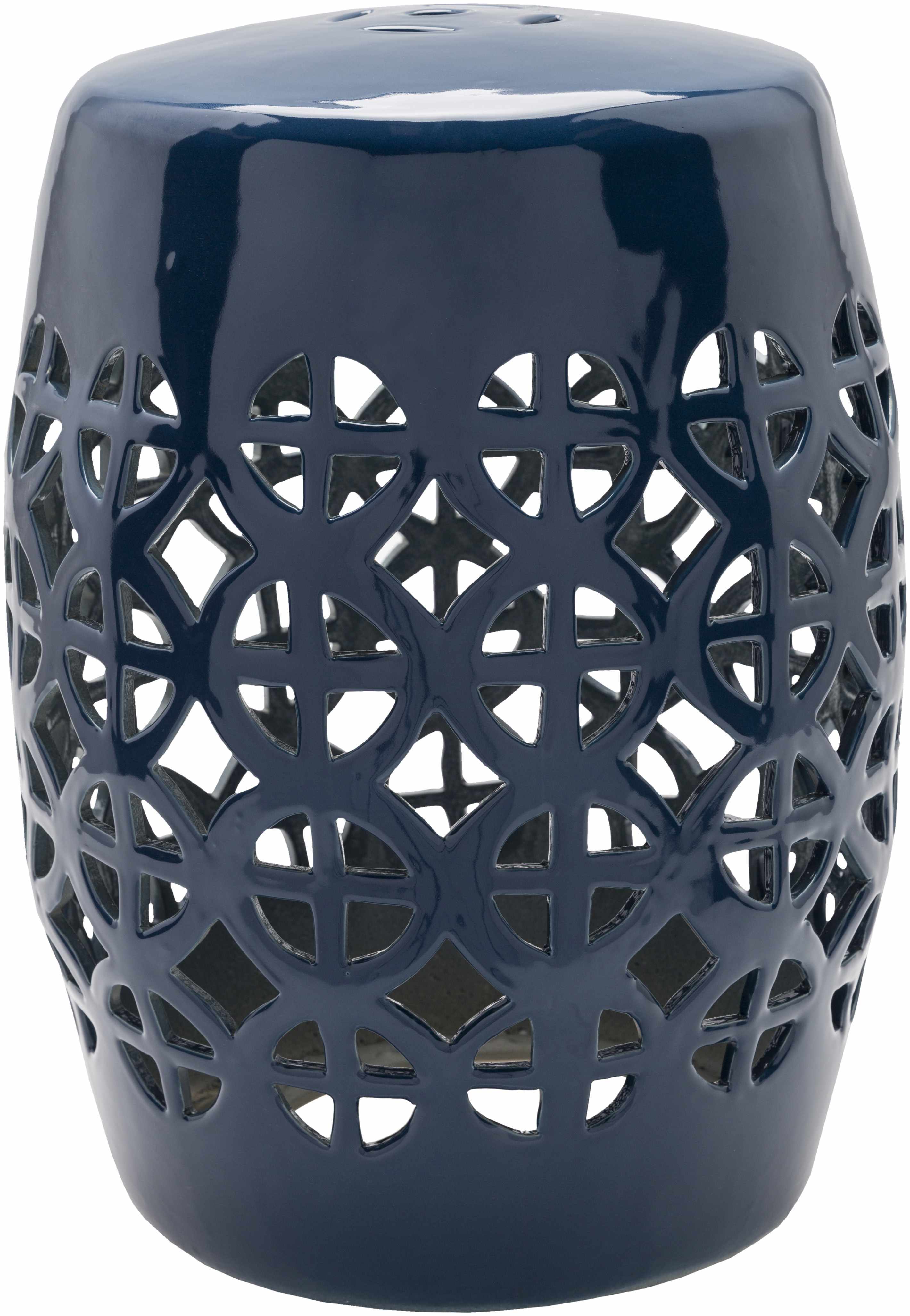Navy Blue Ceramic Stool-4