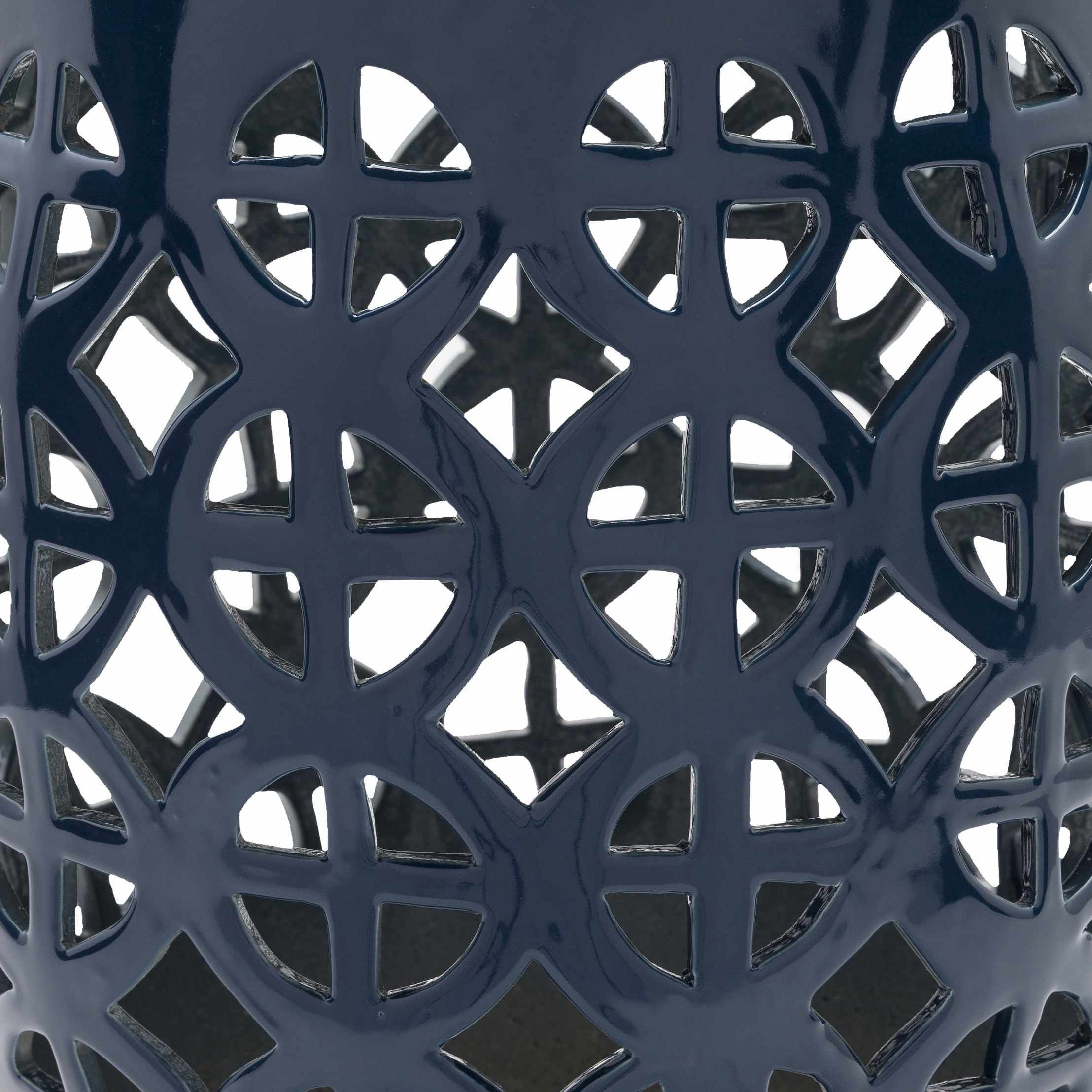 Navy Blue Ceramic Stool-3