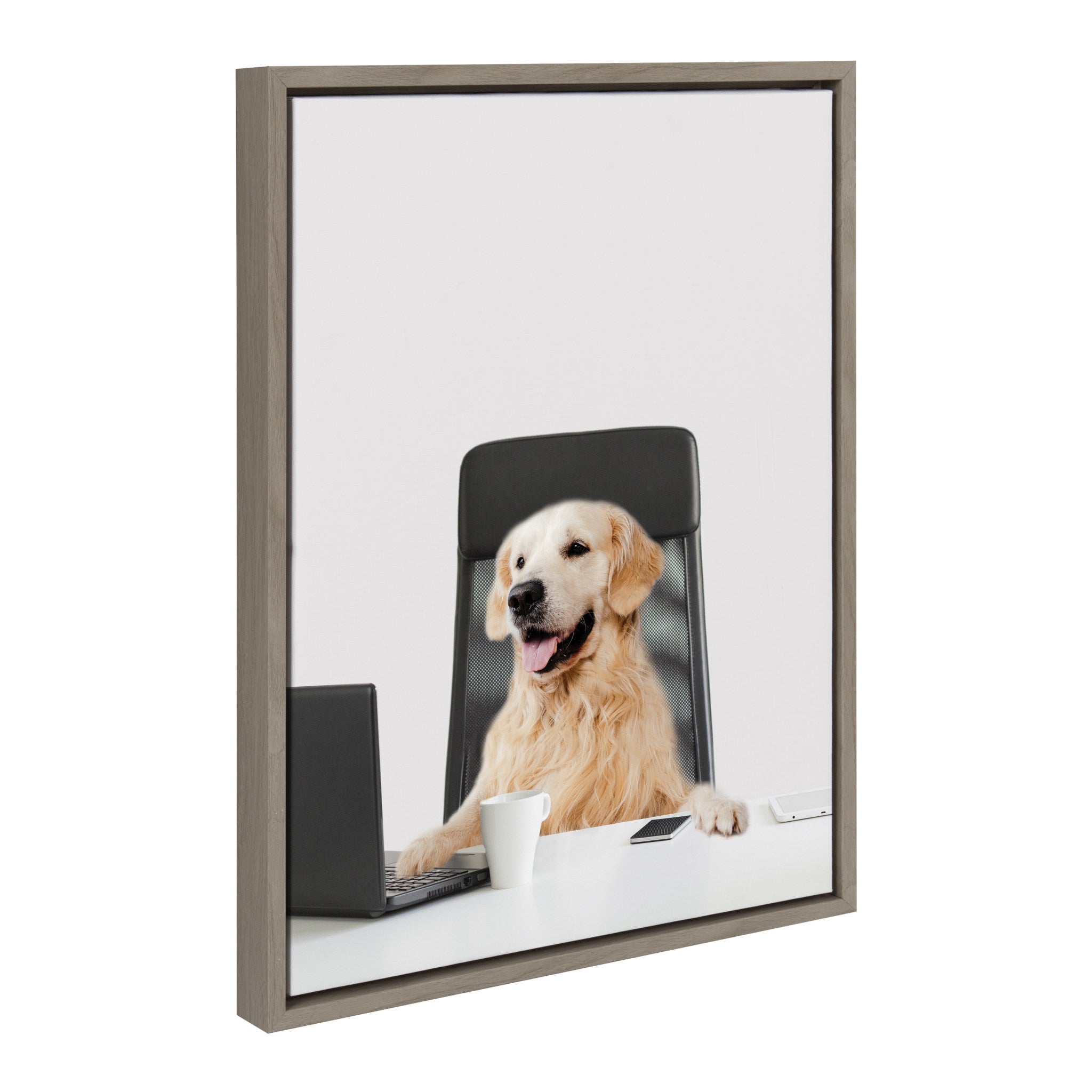 Sylvie I’m Denzel, President Framed Canvas by The Creative Bunch Studio