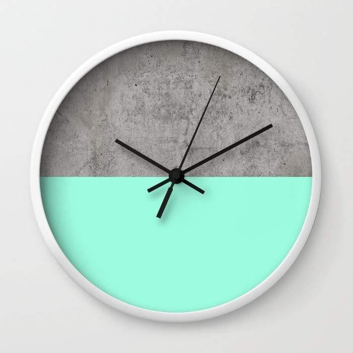 Sea on Concrete Wall clock-0