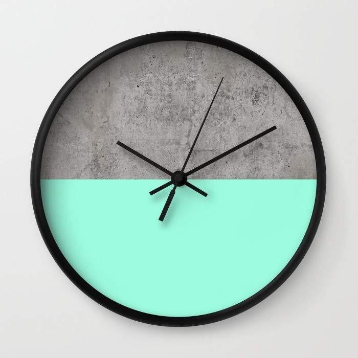 Sea on Concrete Wall clock-1