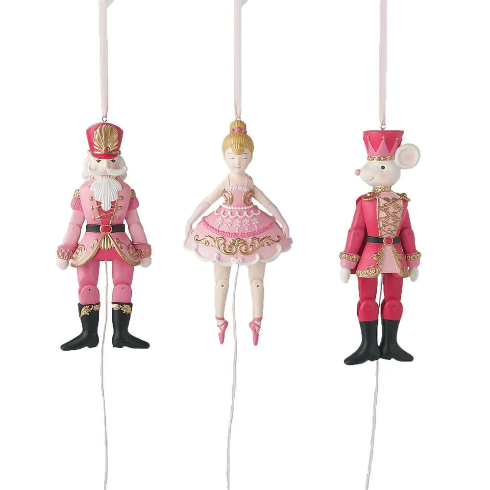 Set of 3 Nutcracker Sweet Shoppe Pull String Ornaments by December Diamonds-0