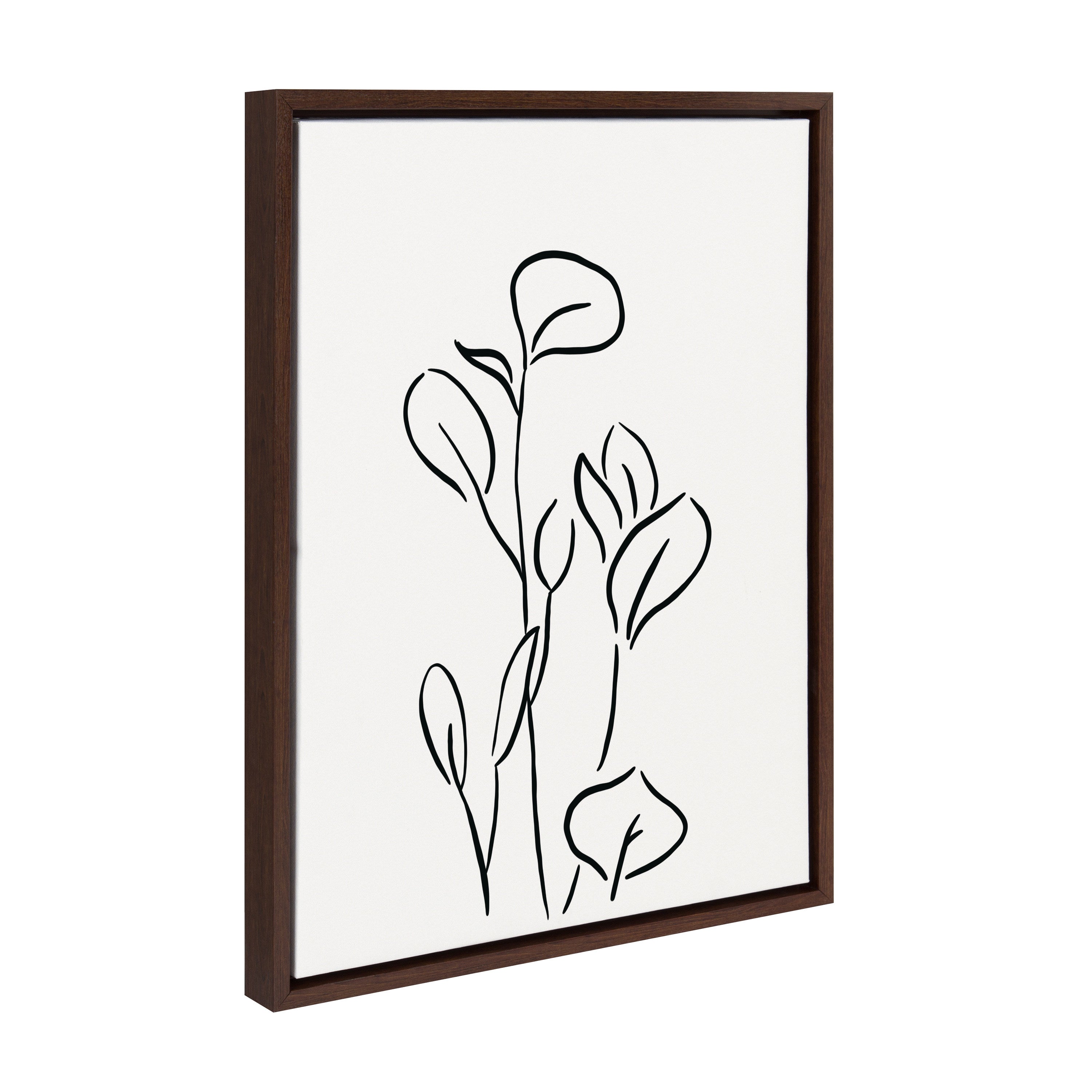 Sylvie Botanical Sketch Print No 3 Framed Canvas by The Creative Bunch Studio