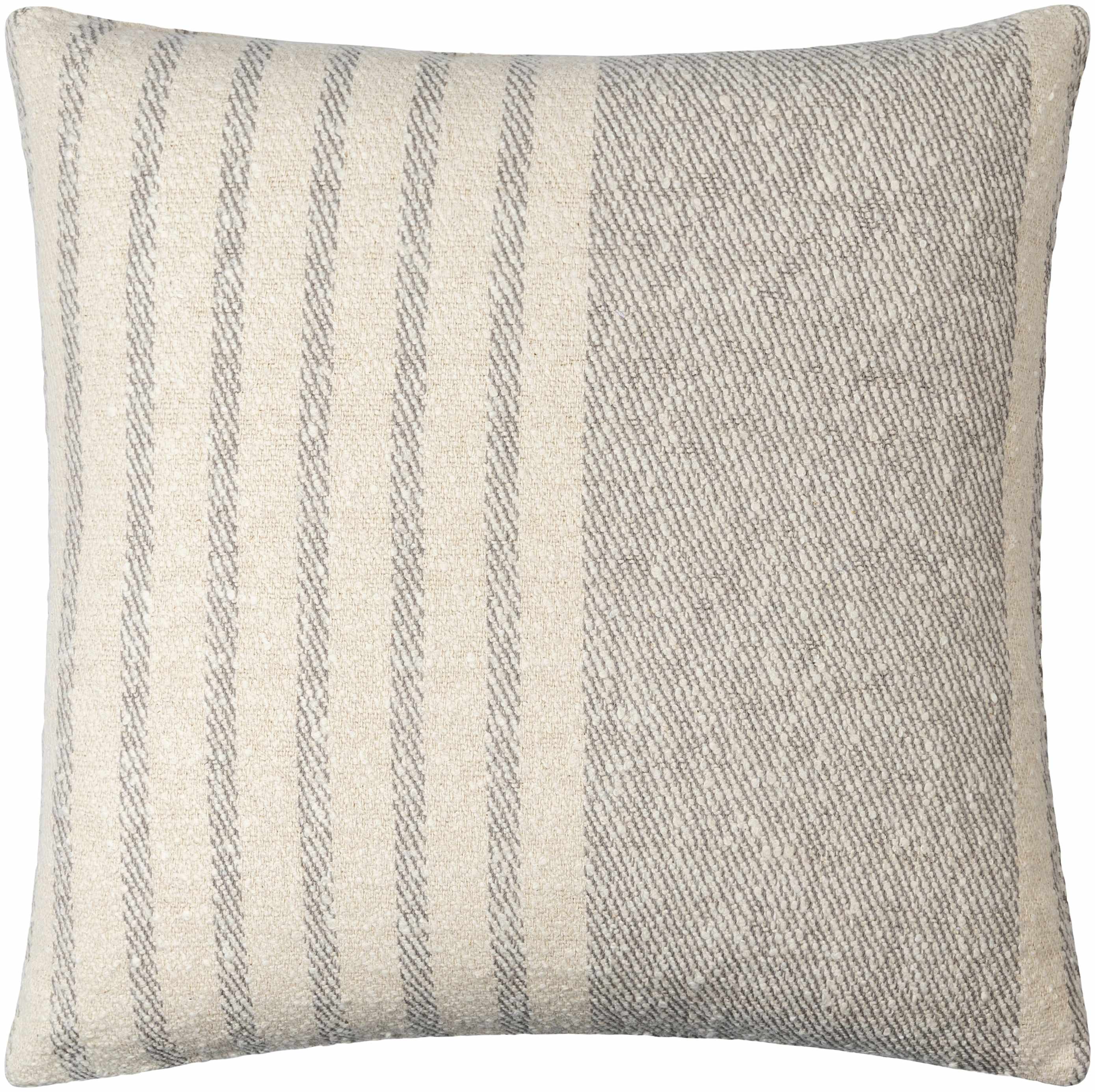 Shaun Red Striped Square Accent Pillow-3