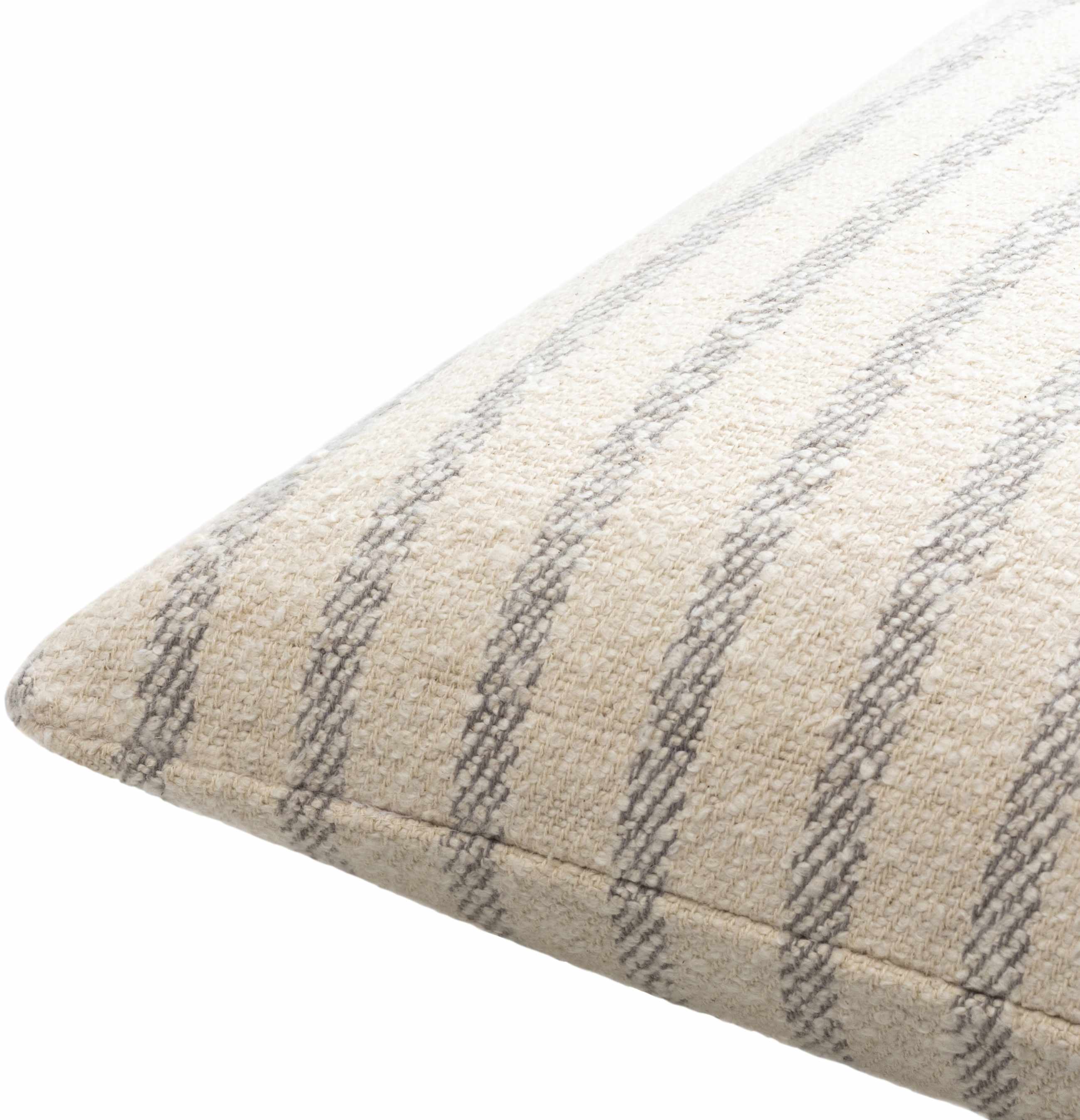 Shaun Red Striped Square Accent Pillow-1