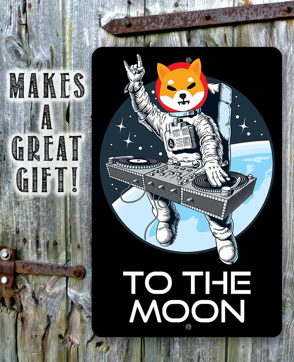 Shiba Inu to the Moon - Metal Sign