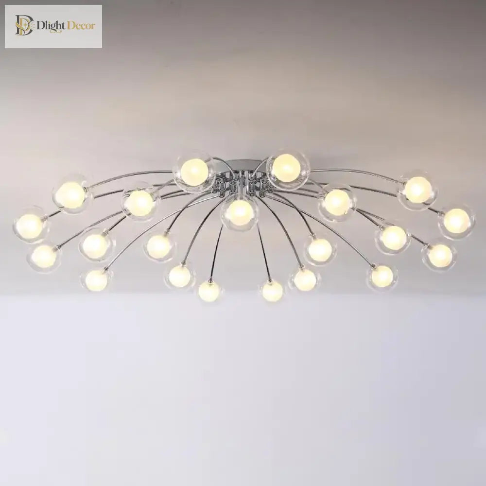 Siena Glass Chrome Chandelier | Dining Room Home Lighting