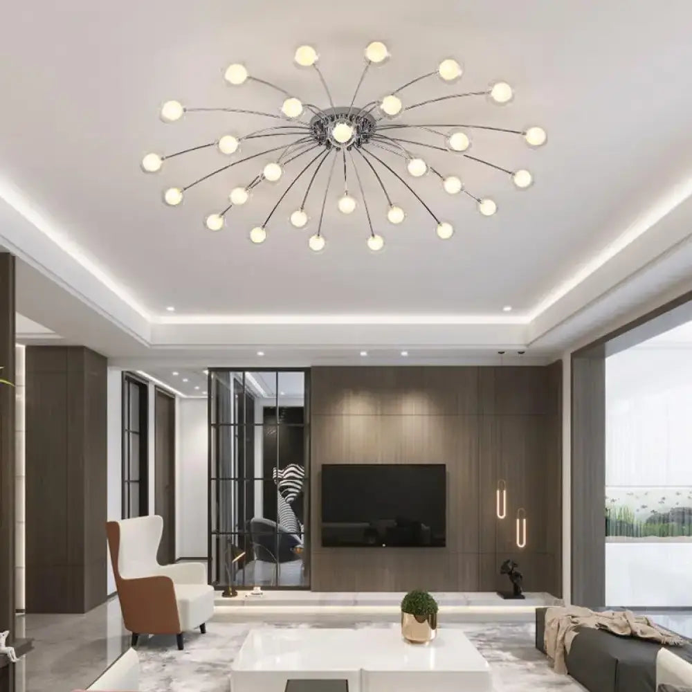 Siena Glass Chrome Chandelier | Dining Room Home Lighting