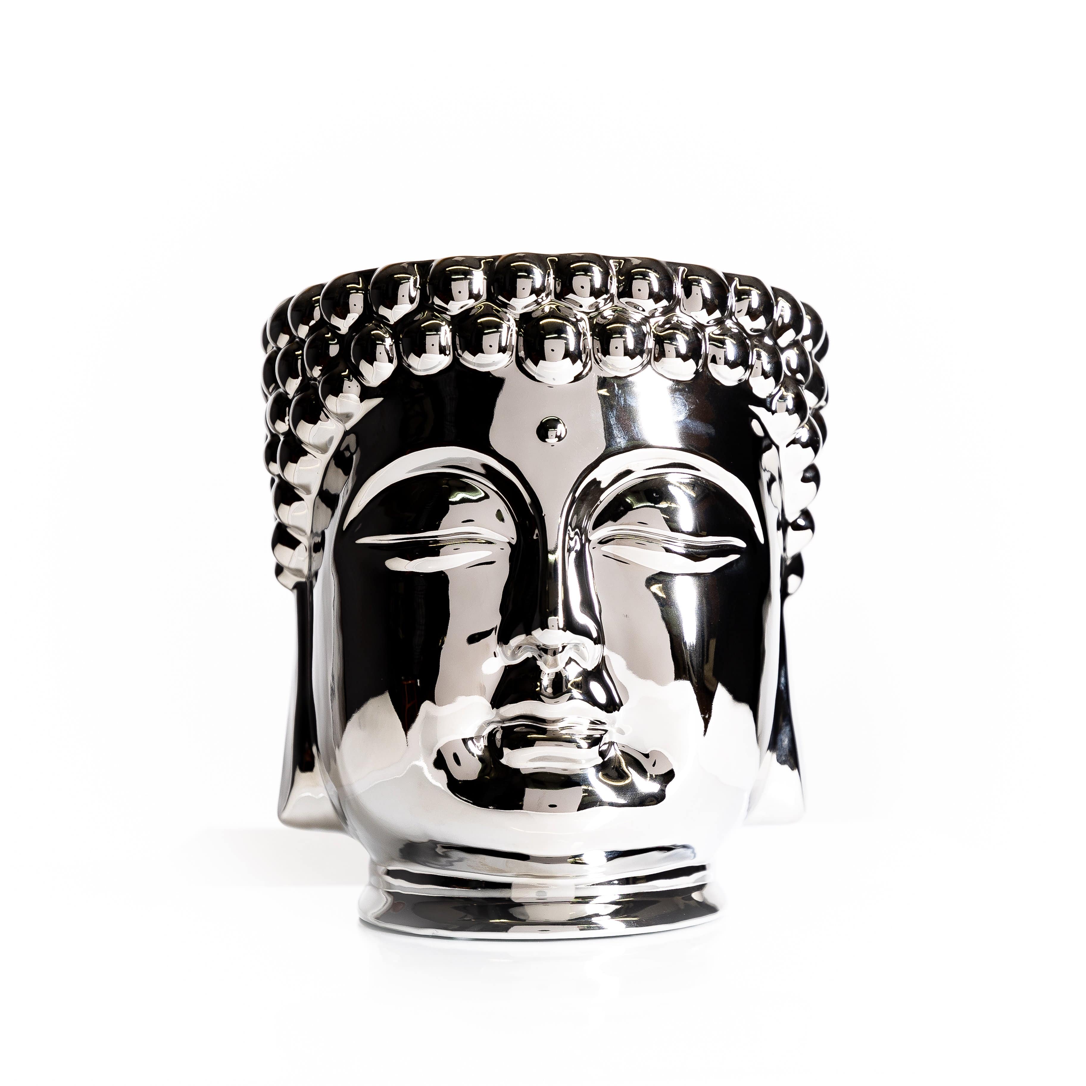 Silver Grande Buddha Candle-3