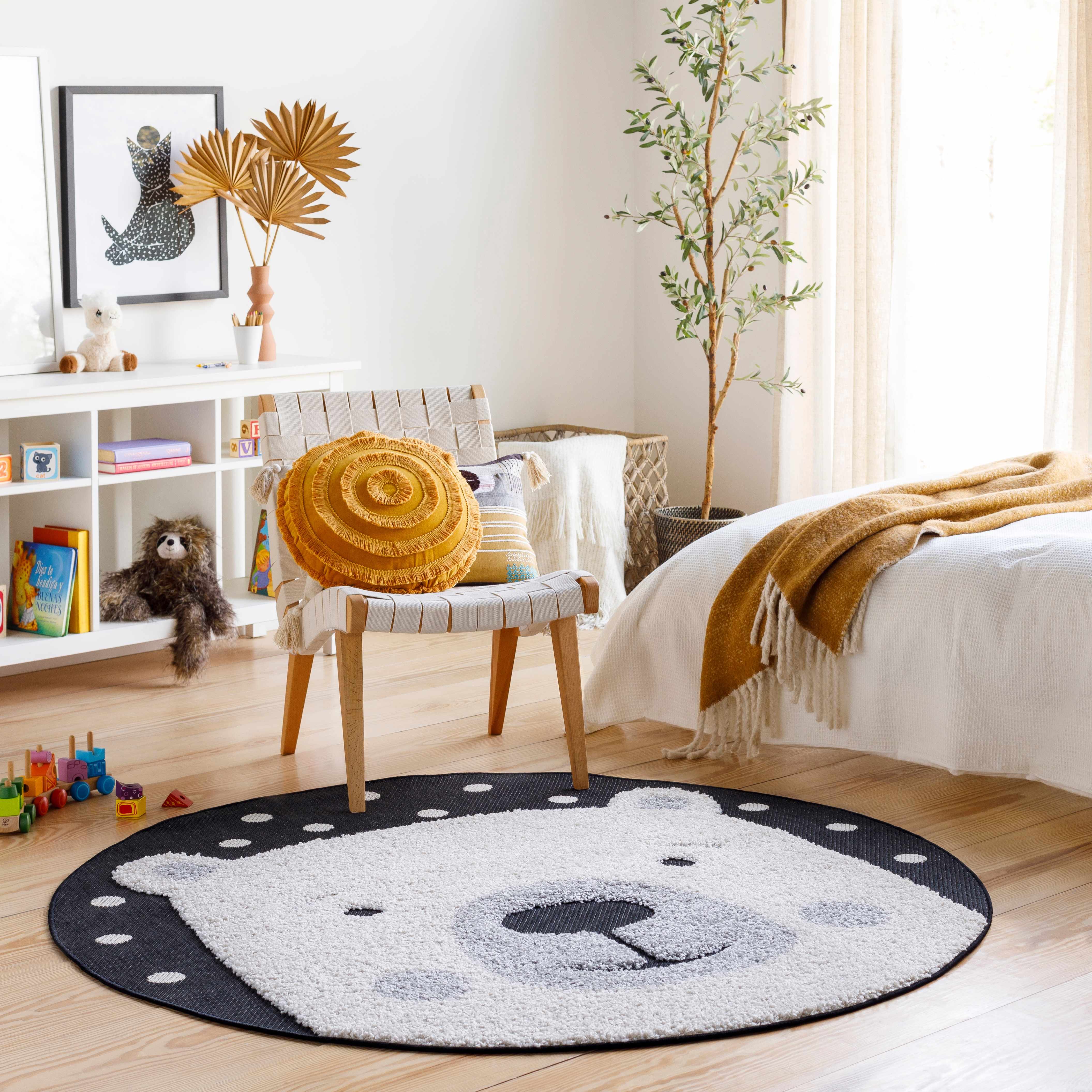 Kids Bear Animal Print Nursery Area Rug - Clearance-3