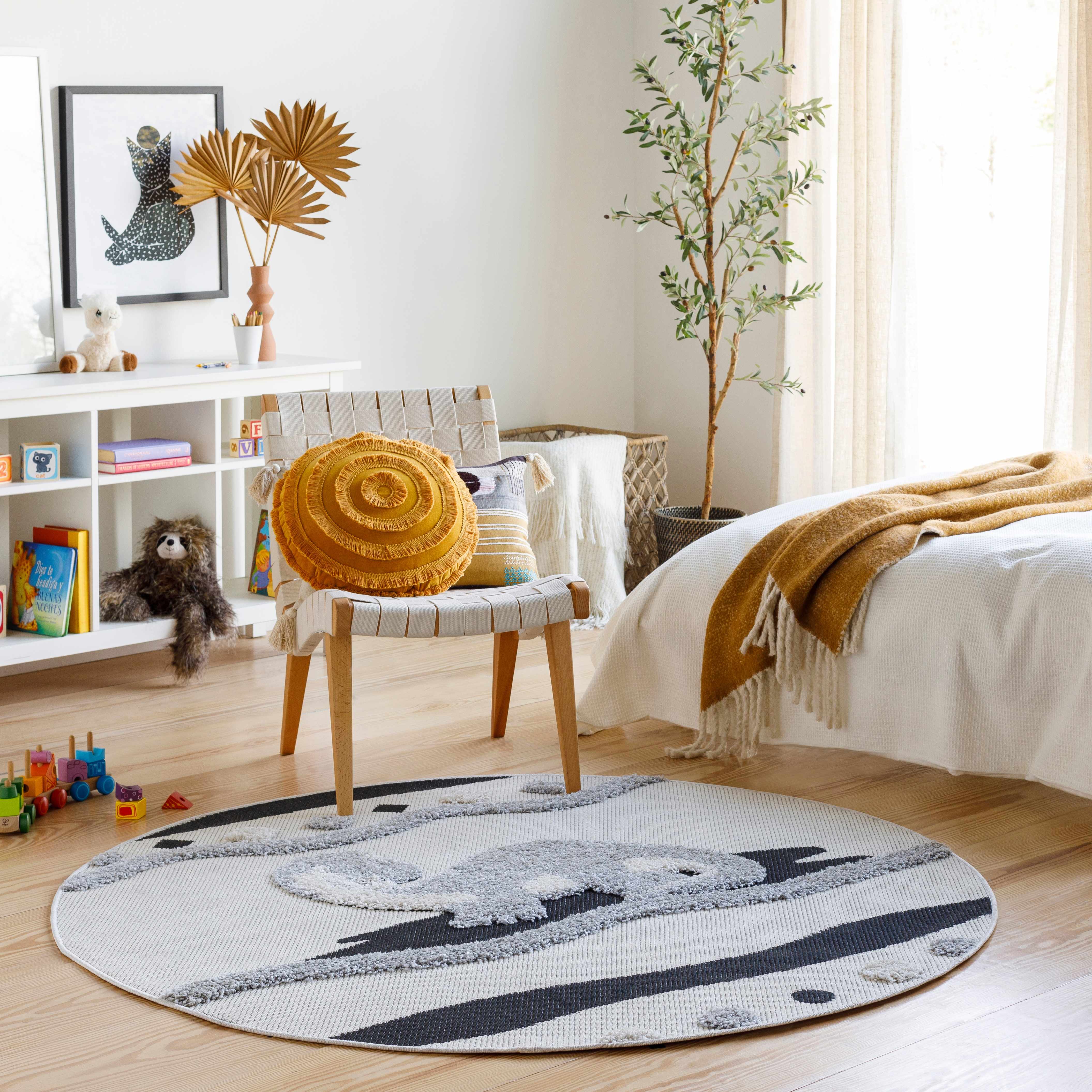 Kids Dinosaur Animal Print Nursery Area Rug - Clearance-3