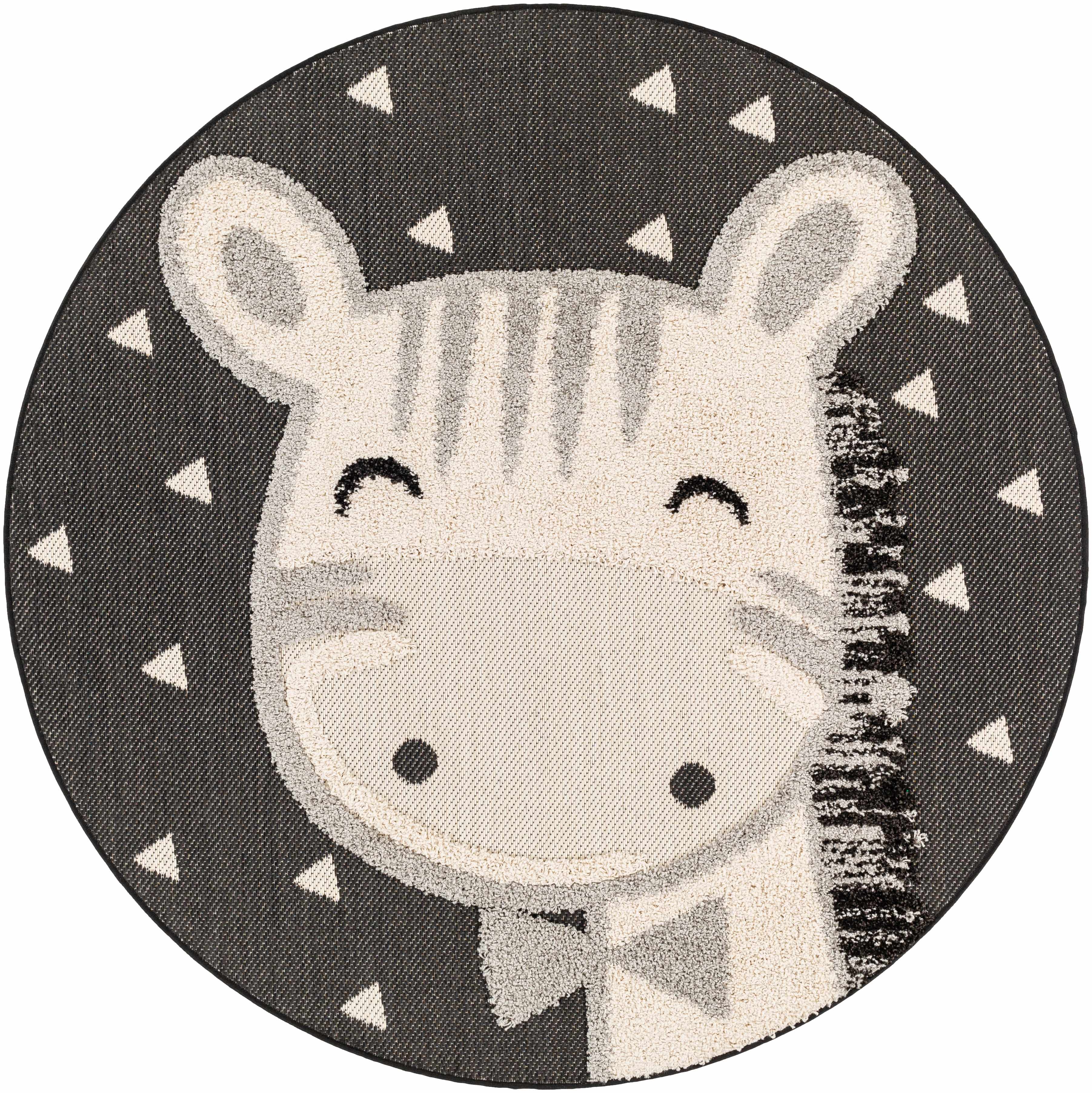 Kids Giraffe Bowtie Animal Print Nursery Area Rug - Clearance-2