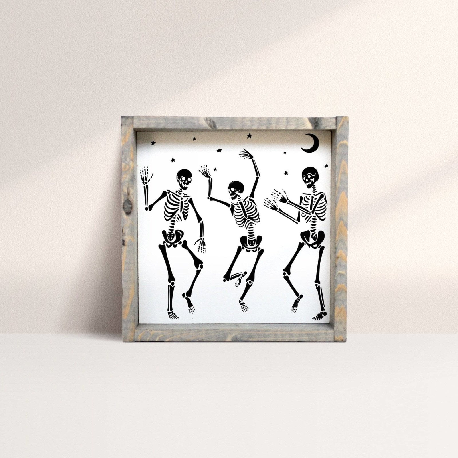 Dancing Skeletons Mini Wood Sign-3