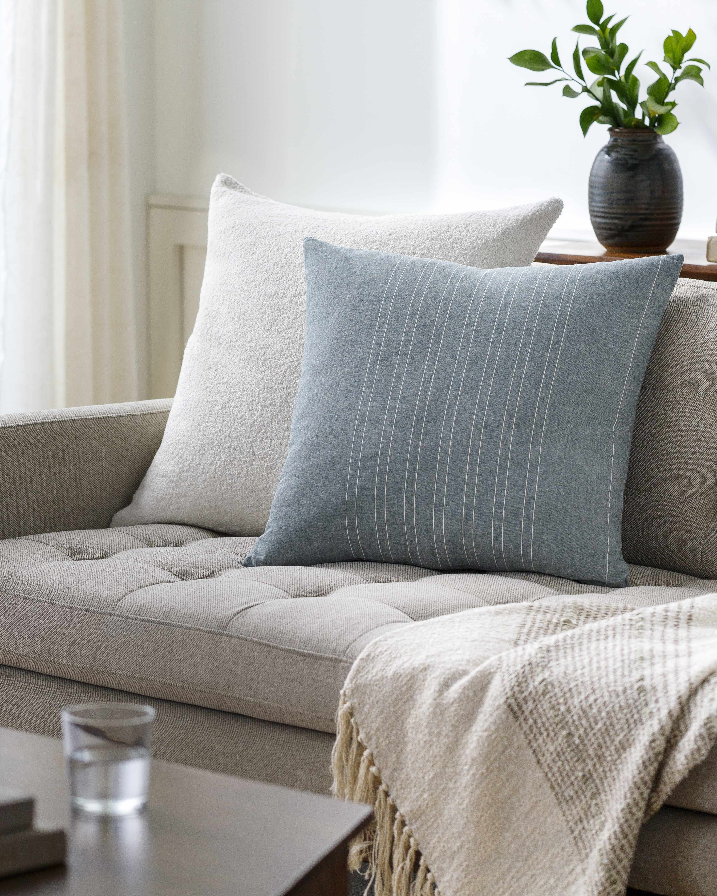 Malka Slate Gray Throw Pillow-2