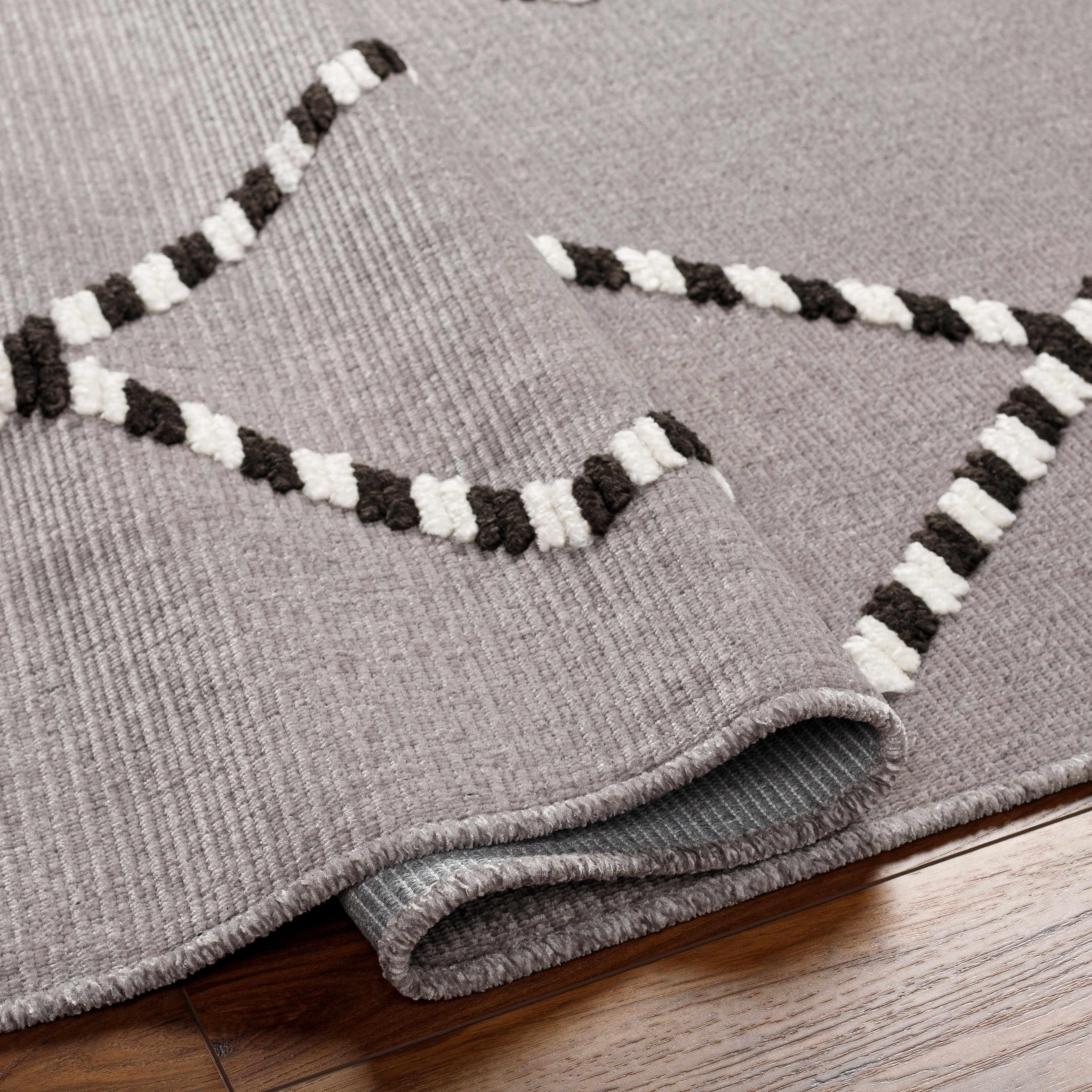 Rolf Textured Washable Area Rug - Clearance - PRHOMZ