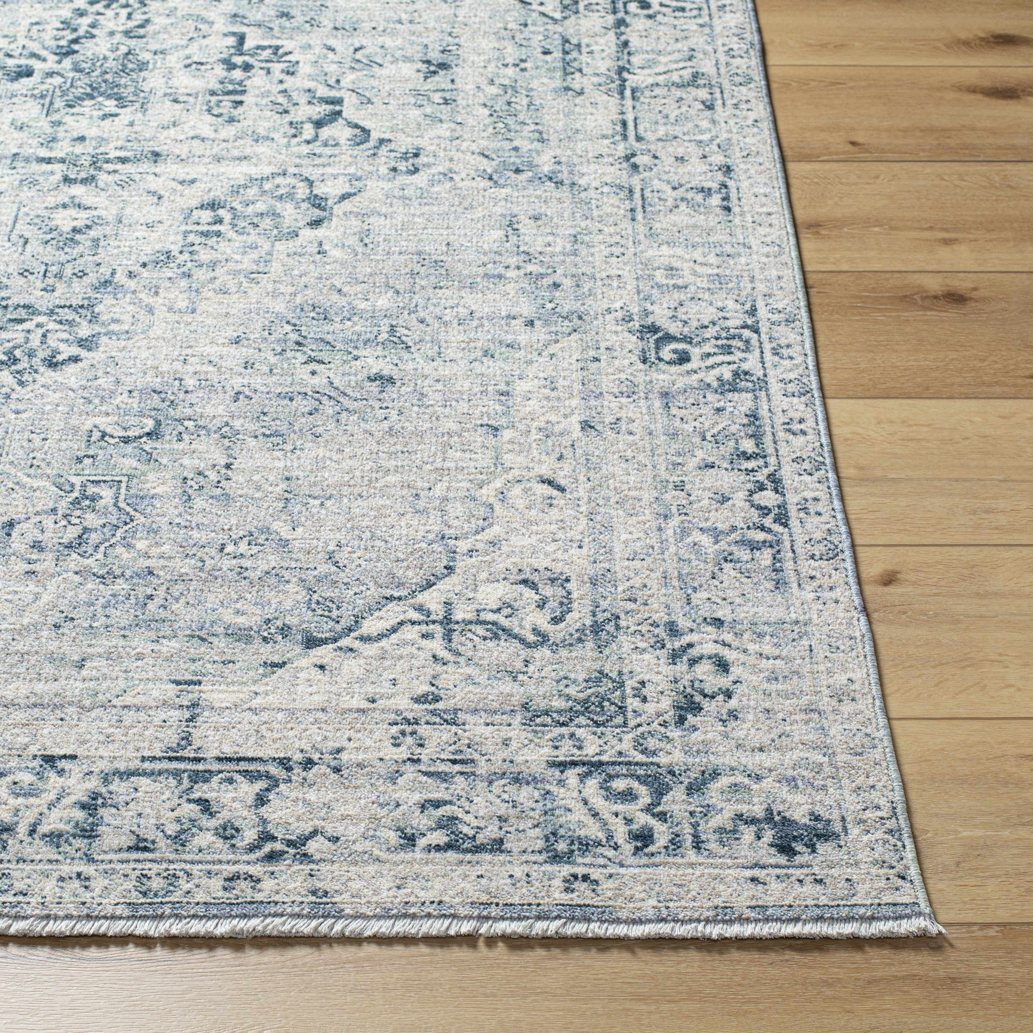 Jemma Blue Medallion Area Rug - Clearance-3