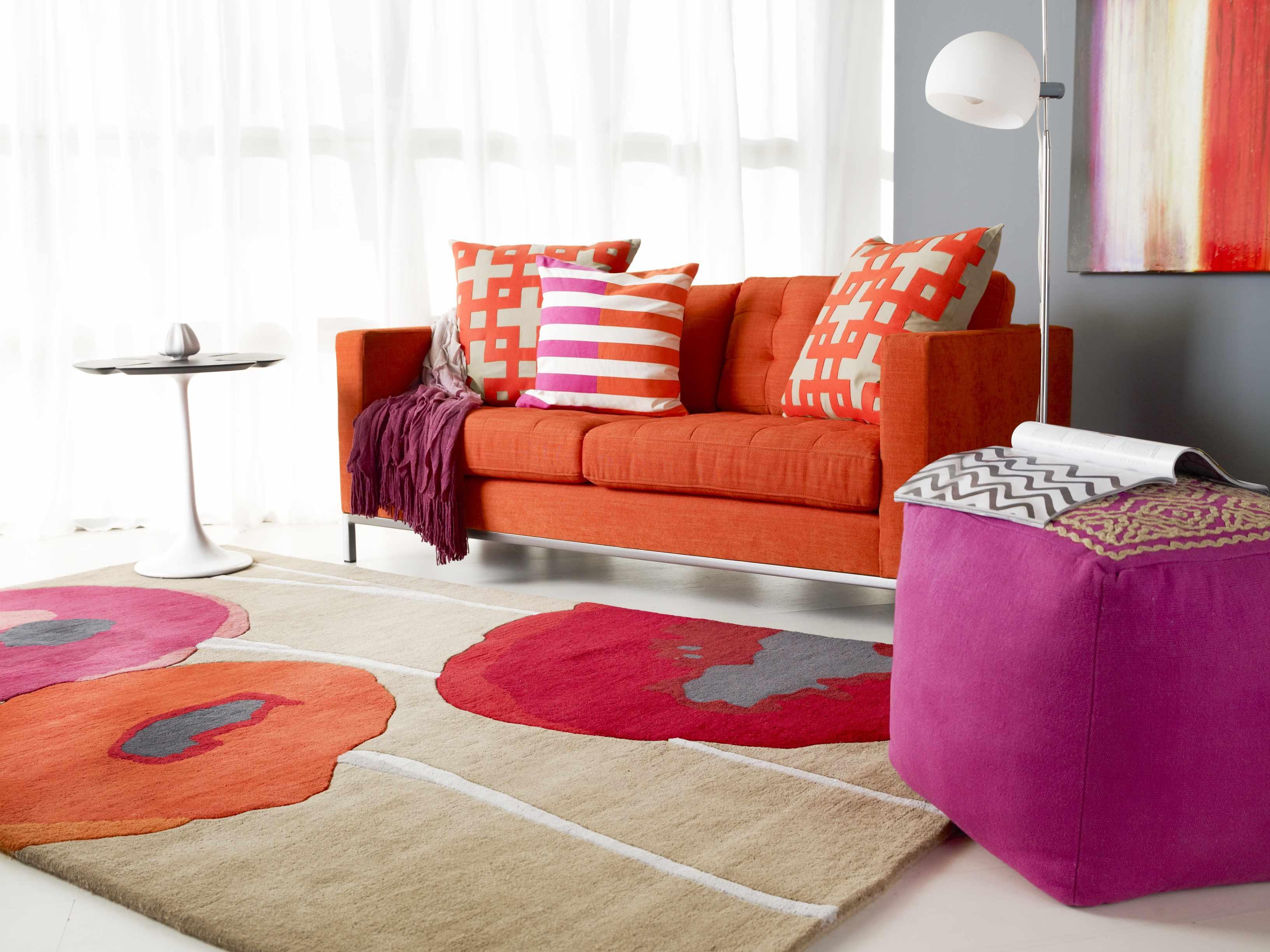 Godmanchester Orange Geometric Accent Pillow - Clearance - PRHOMZ