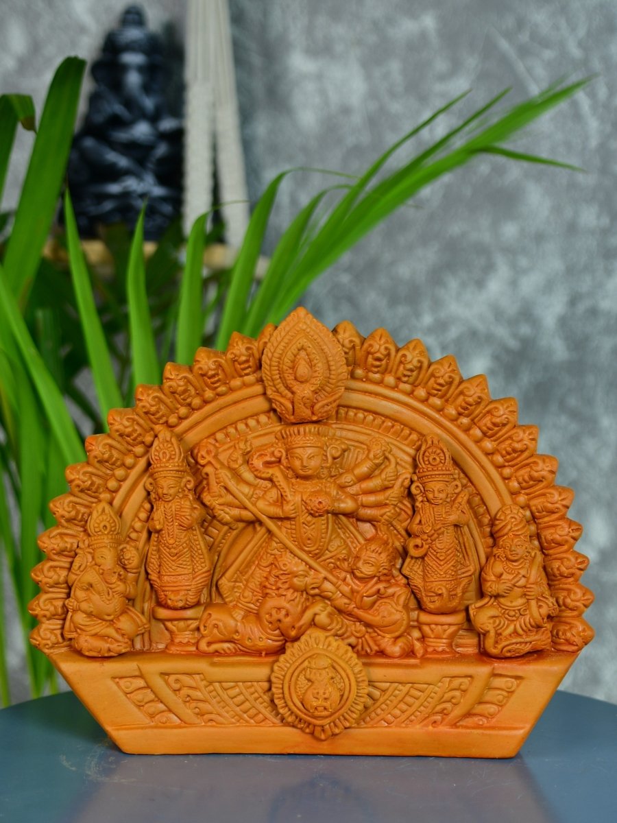 Sowpeace Handmade Terracotta Durga: Artisan Tabletop Decor-0