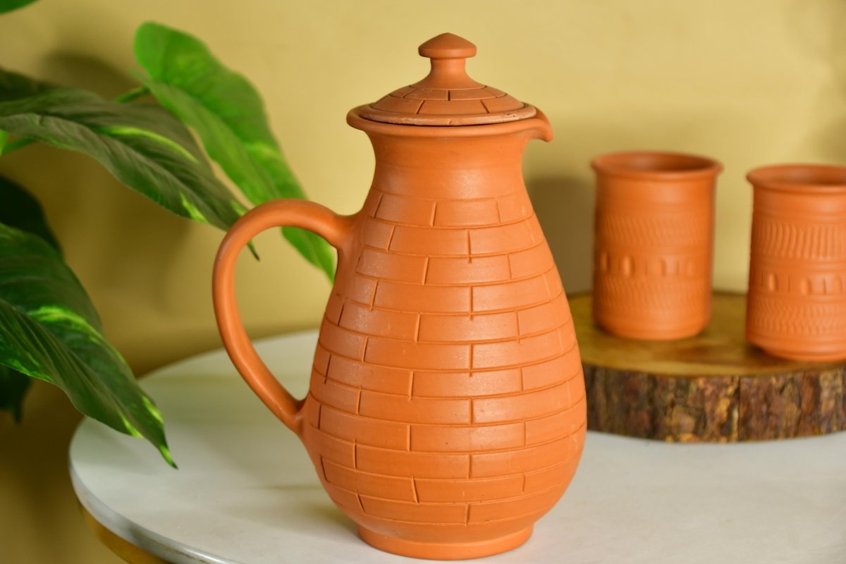 Sowpeace Earthy Elegance: Handcrafted Jug for Every Sip & Stash-4