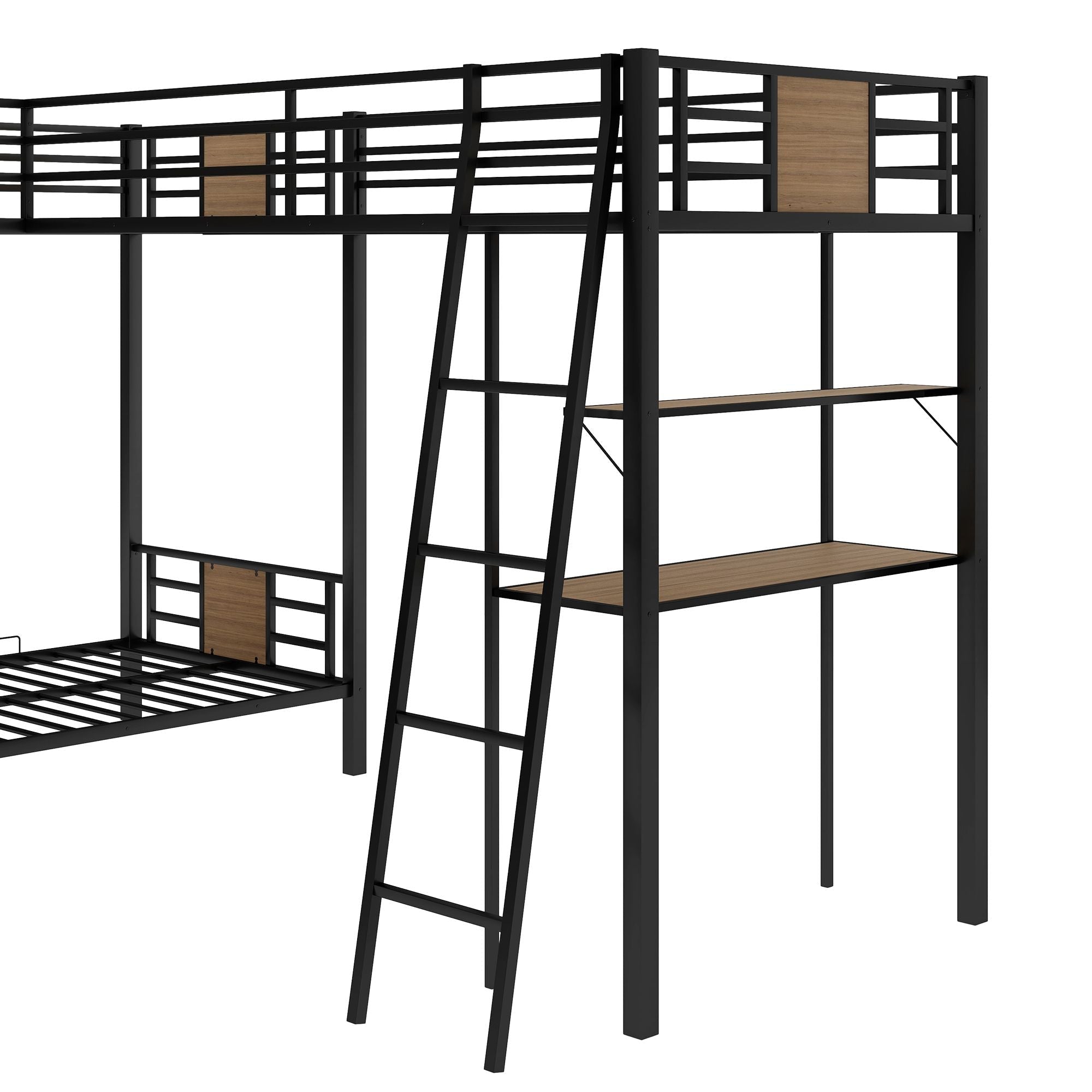 Twin Over Twin Metal Bunk Bed for Kids, ASTM Certified with Guardrails | Just Better Bunk Beds