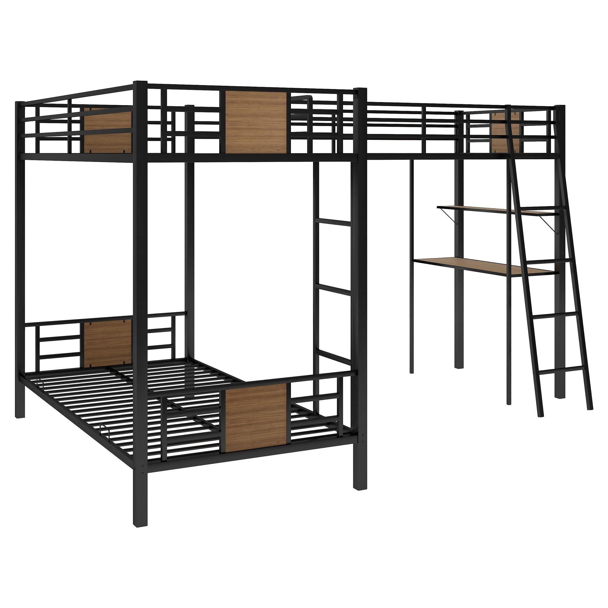 Twin Over Twin Metal Bunk Bed for Kids, ASTM Certified with Guardrails | Just Better Bunk Beds