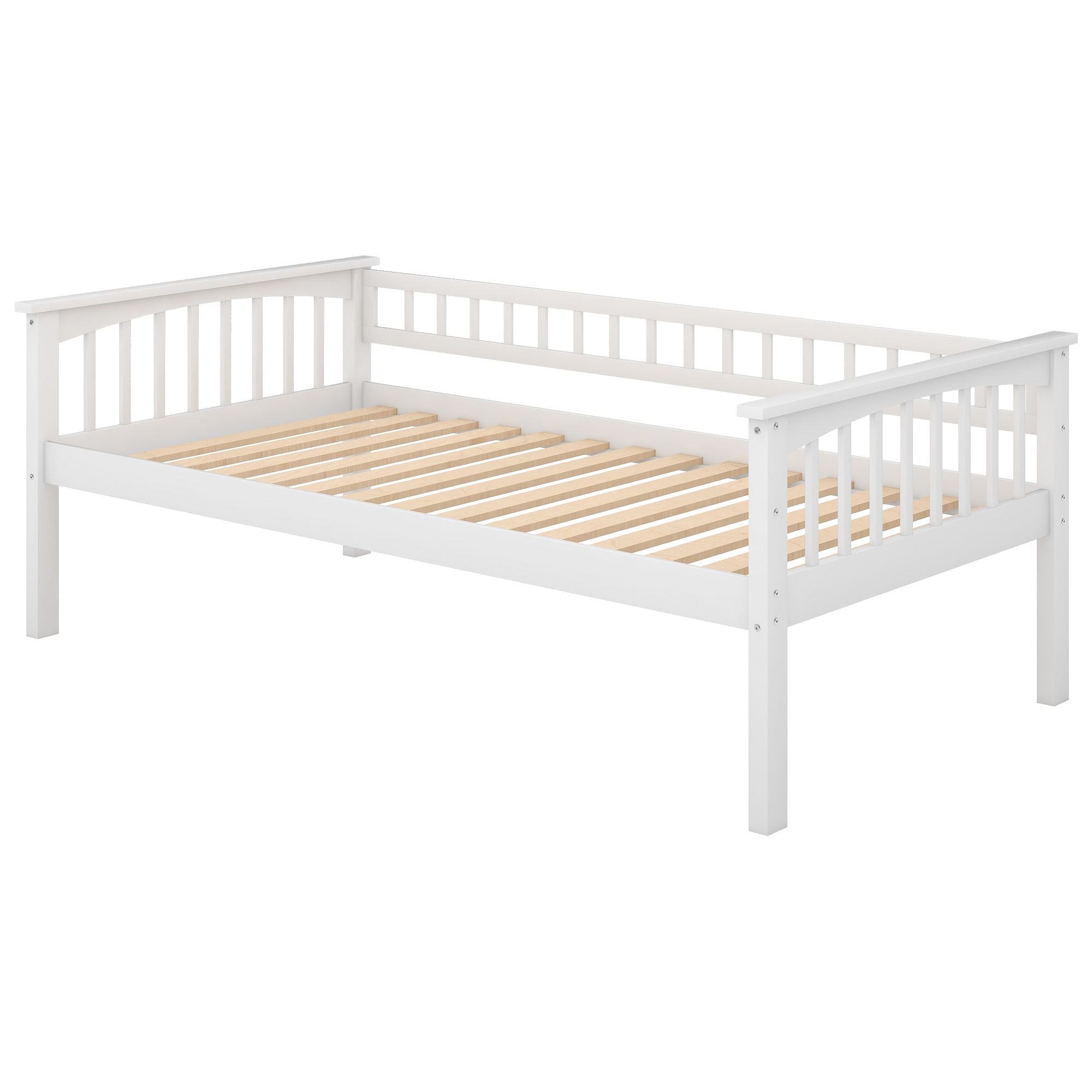 Space-Saving Twin over Twin Wood Bunk Bed with Storage Drawers and Convertible Design in White | Just Better Bunk Beds