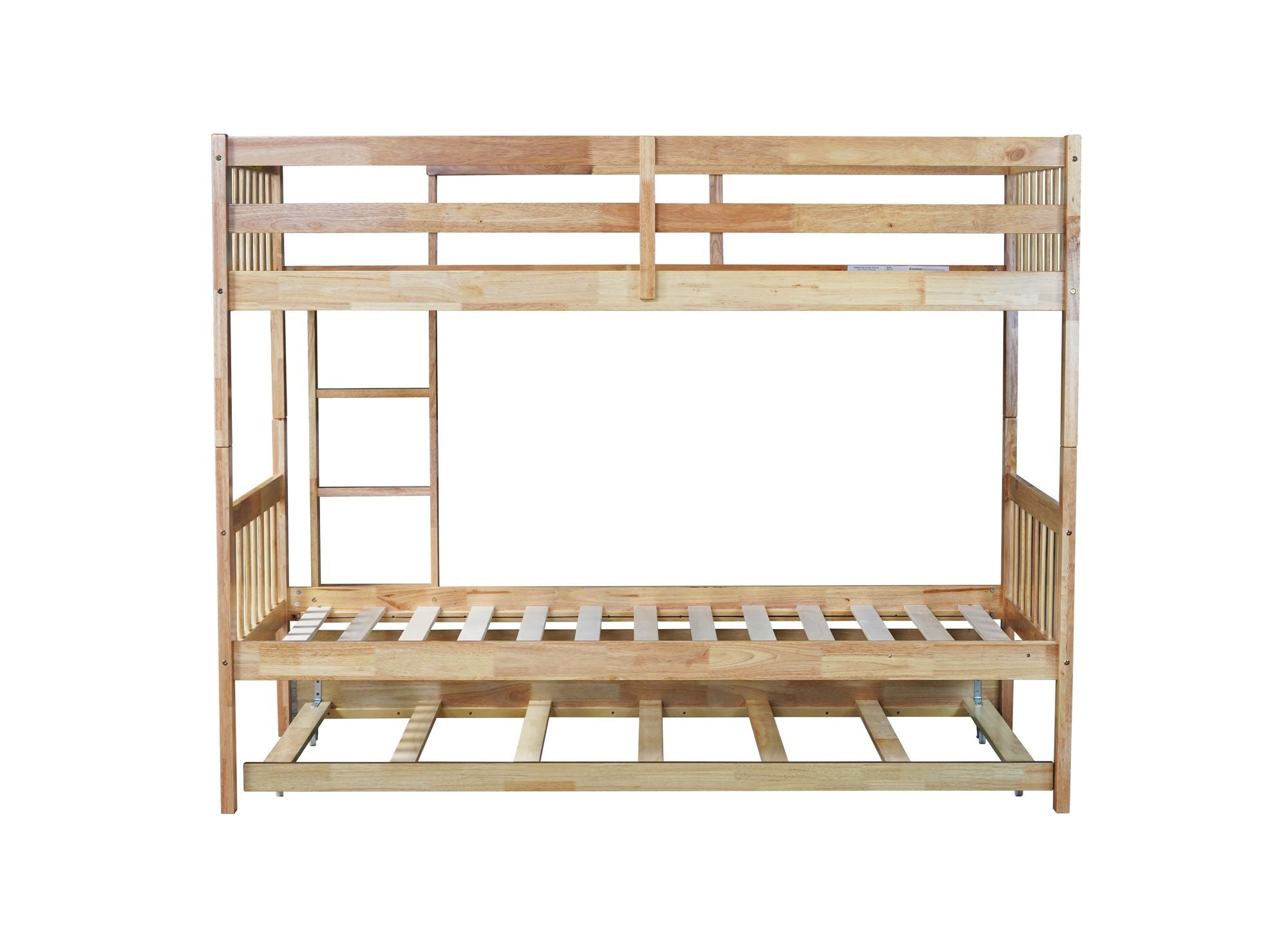 Twin Over Twin Bunk Bed with Trundle and Storage Stairs | Just Better Bunk Beds