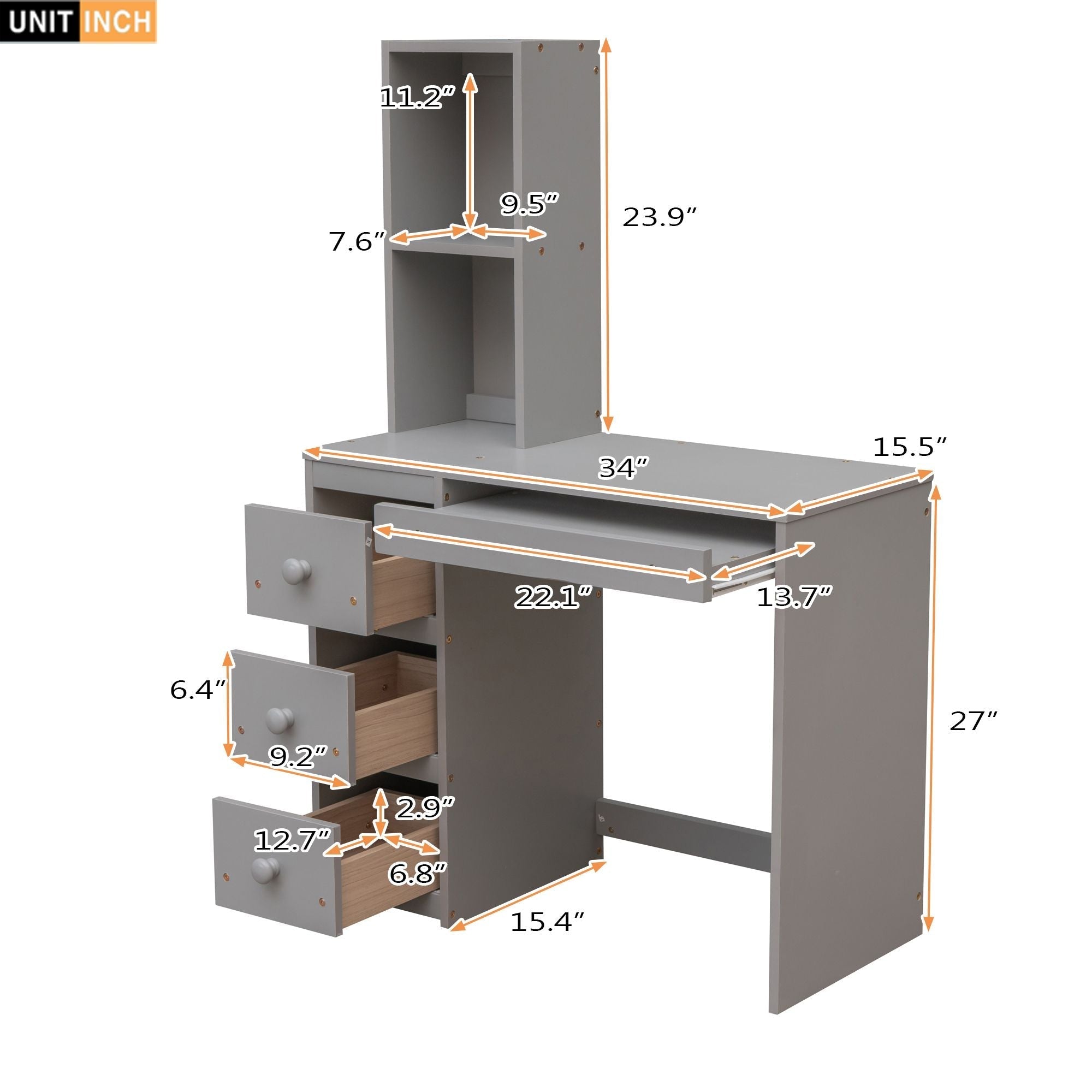 Space-Saving Twin Over Twin Wood Loft Bed with Desk, Storage Staircase, Stand-Alone Bed in White | Just Better Bunk Beds