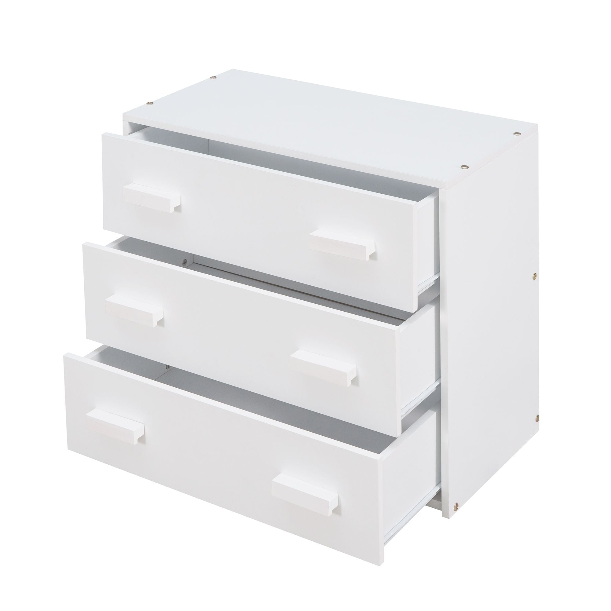 Space-Saving Twin Wood Loft Bed with Cabinet and Shelf, White Gray Espresso | Just Better Bunk Beds