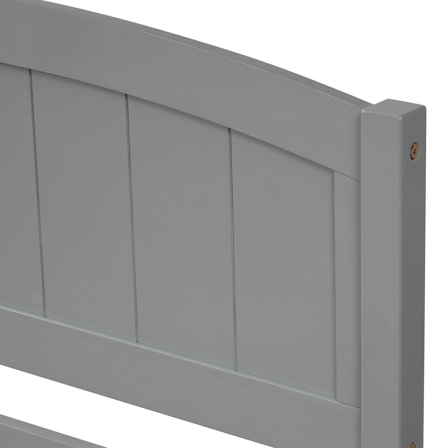 Space-Saving Twin Wood Platform Bed with Two Storage Drawers, White, Espresso, or Gray | Just Better Bunk Beds