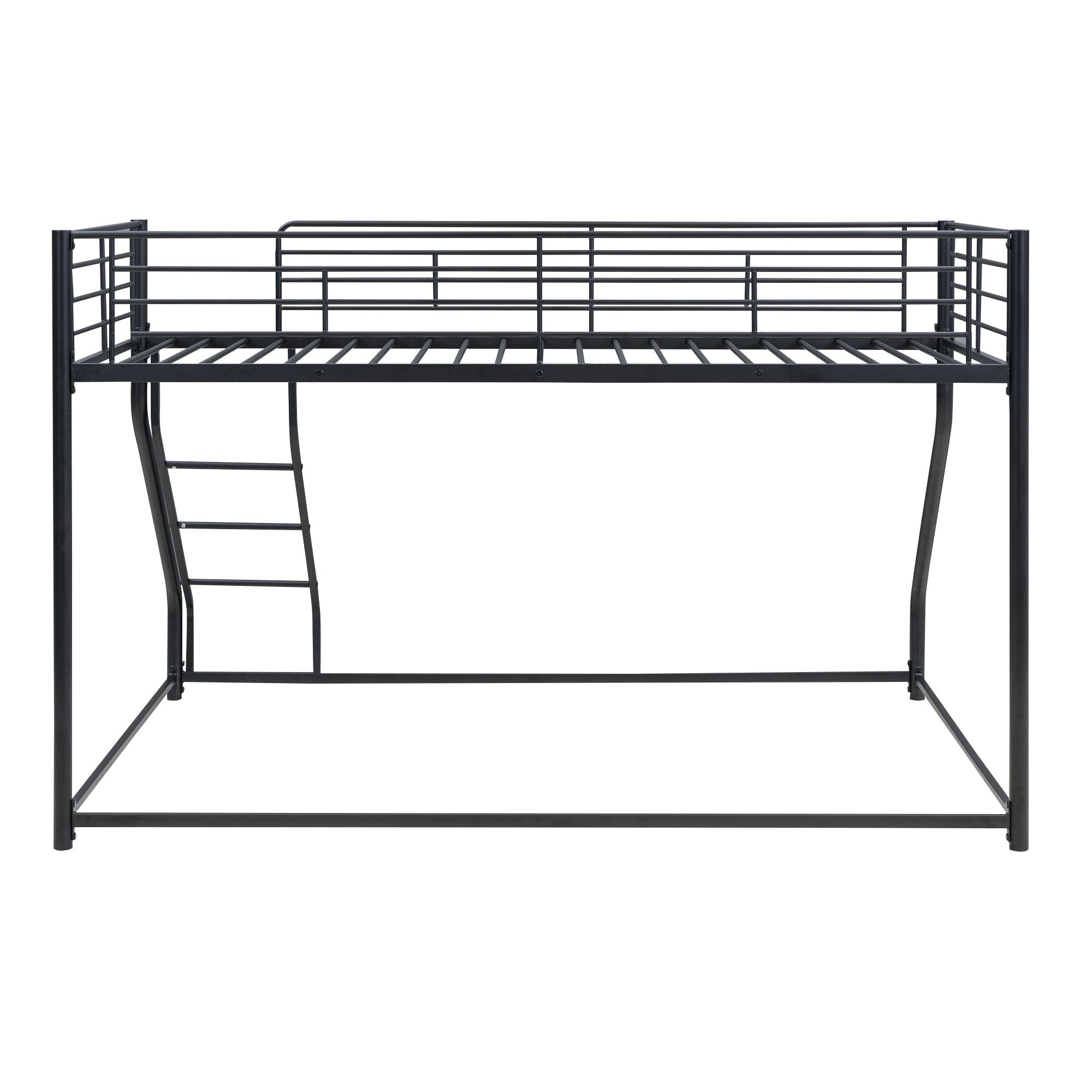 Space-Saving Twin XL over Queen Metal Bunk Bed with Black Finish for Kids and Guests | Just Better Bunk Beds