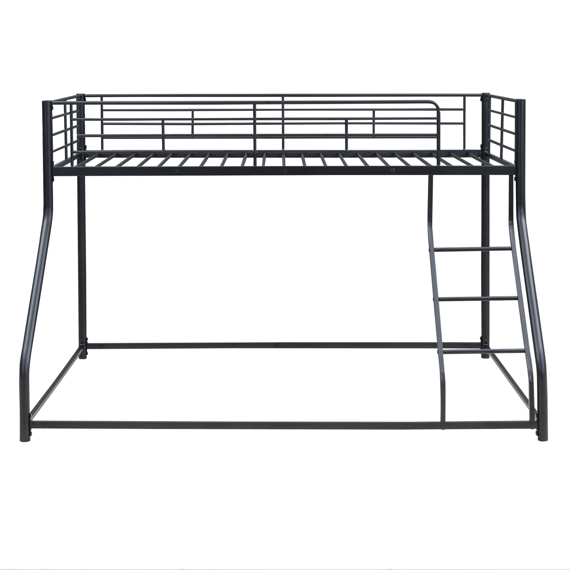Space-Saving Twin XL over Queen Metal Bunk Bed with Black Finish for Kids and Guests | Just Better Bunk Beds