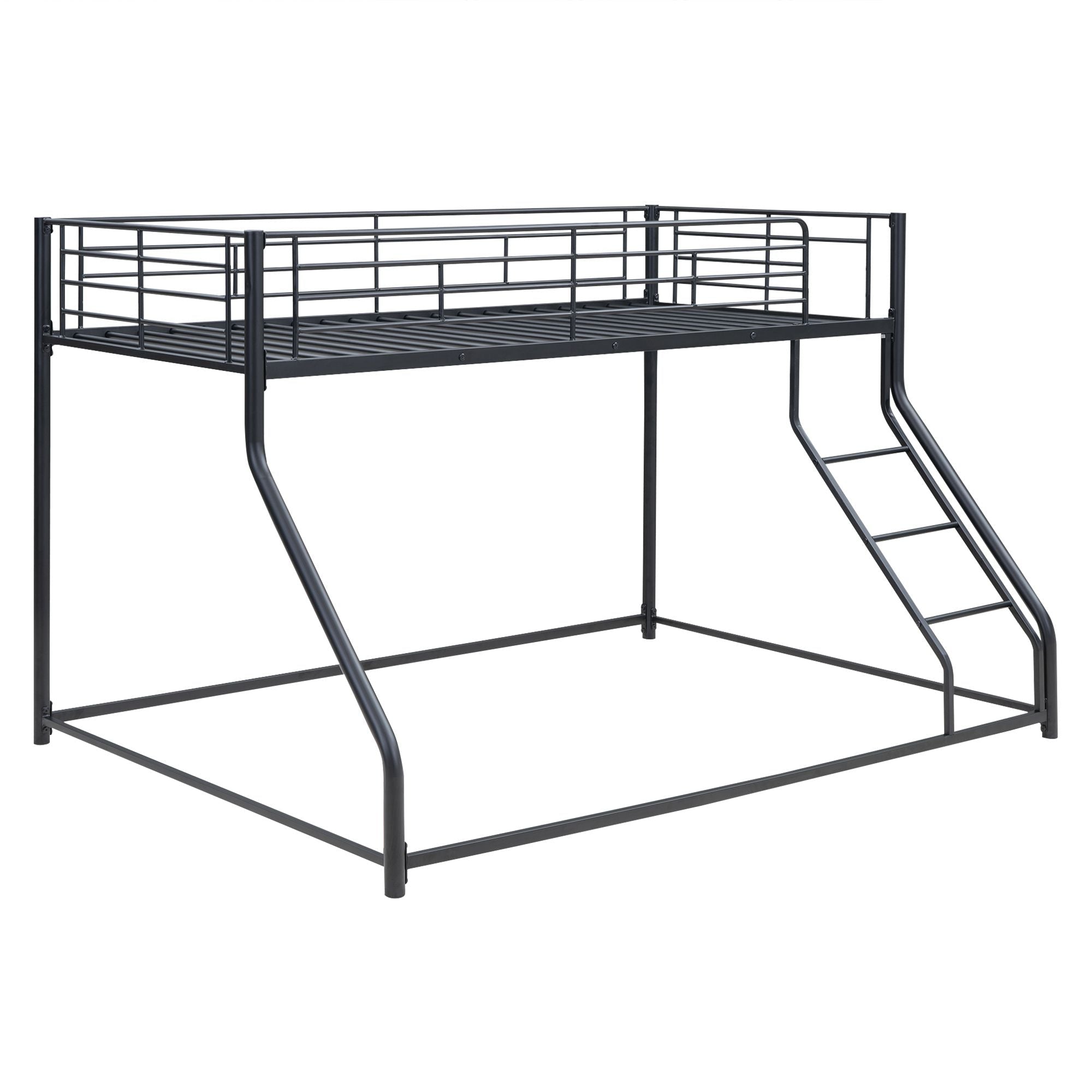 Space-Saving Twin XL over Queen Metal Bunk Bed with Black Finish for Kids and Guests | Just Better Bunk Beds